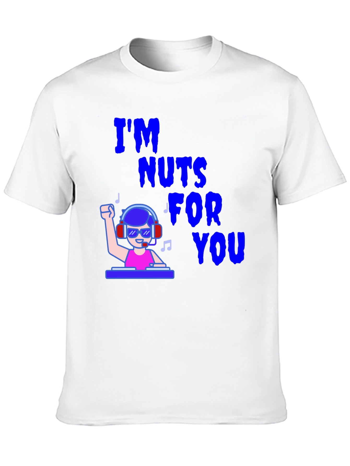 Black I'm Nuts For You DJ Graphic T-Shirt view 10