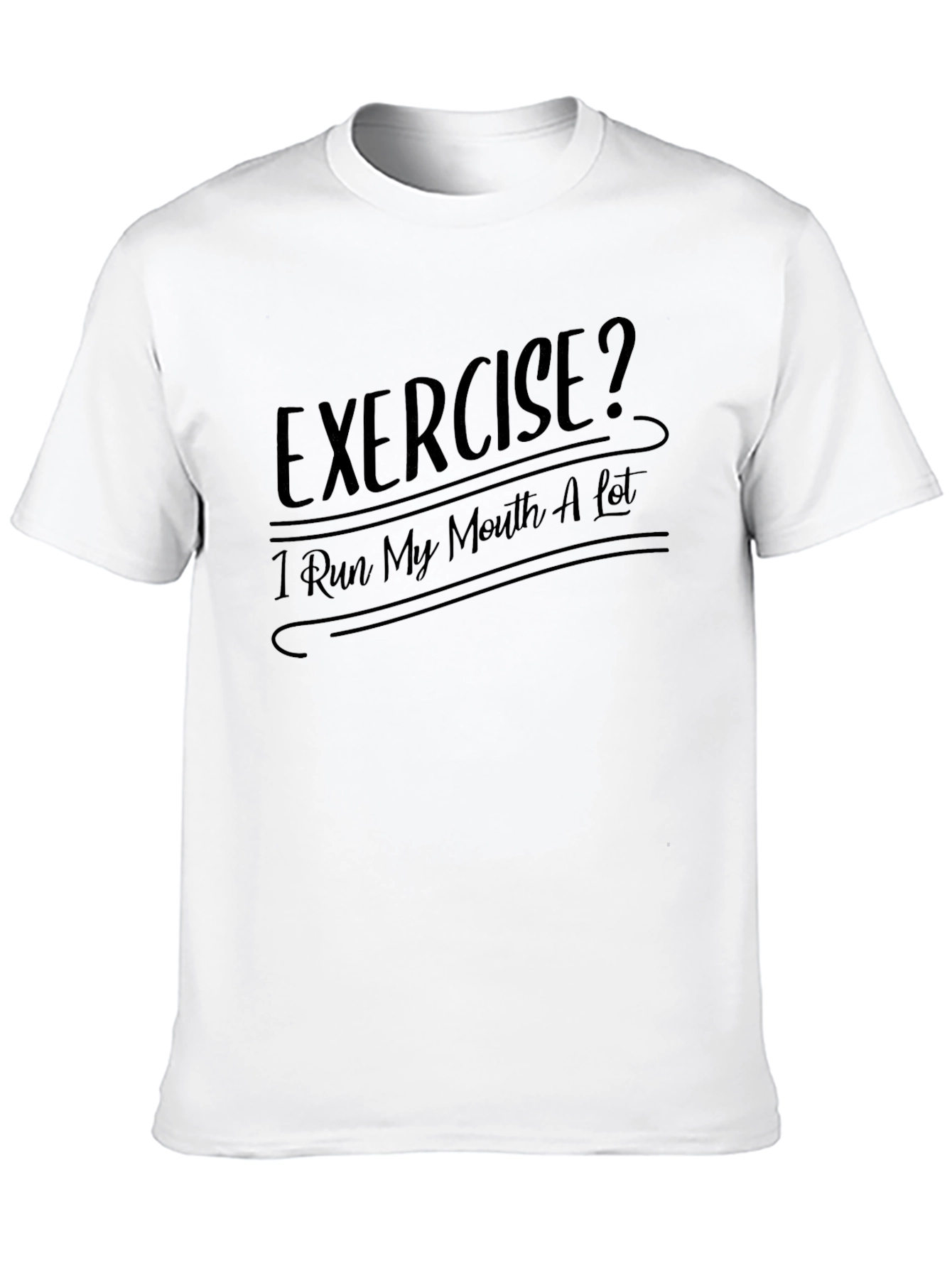 Black Exercise? I Run My Mouth A Lot - Black T-Shirt view 10