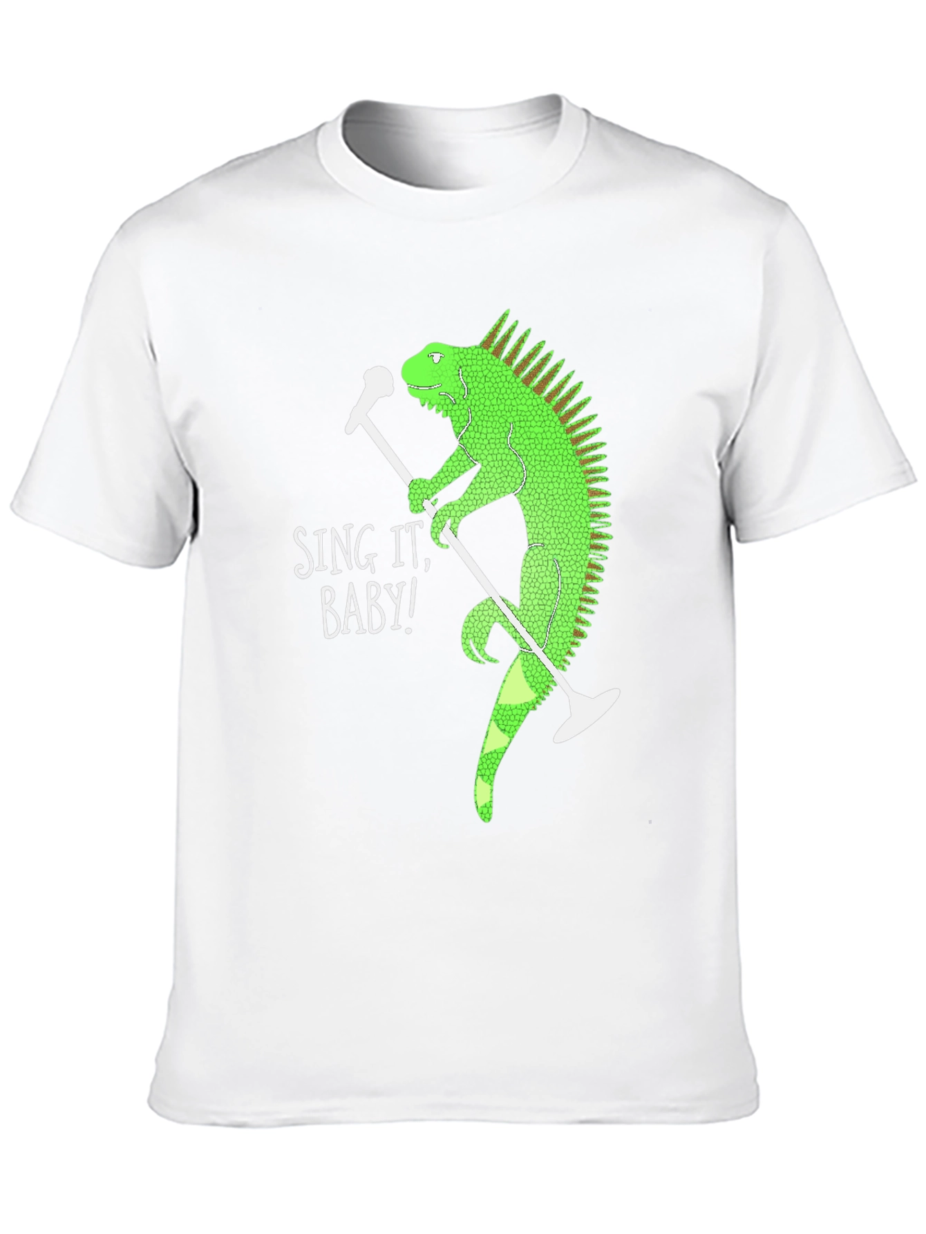 Black Sing It Baby Iguana Graphic T-Shirt view 10