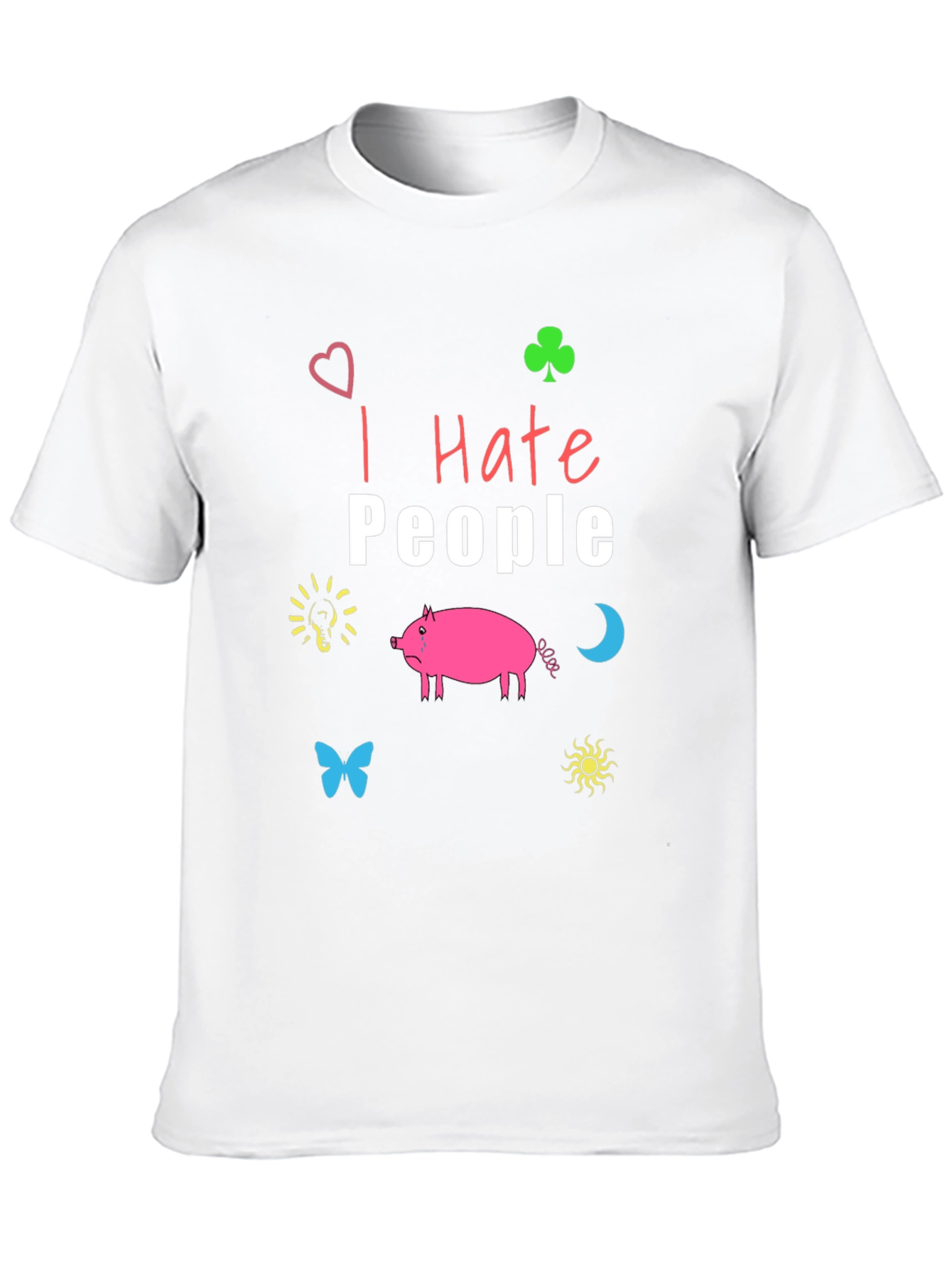Black I Hate People T-Shirt - Funny Graphic Tee view 10