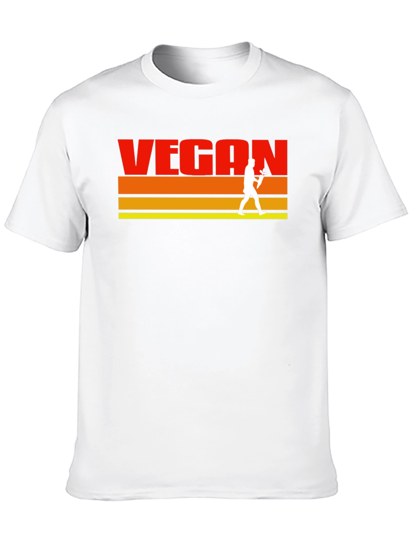 Black Retro Vegan T-Shirt - Classic Vegetarian Lifestyle Tee view 10