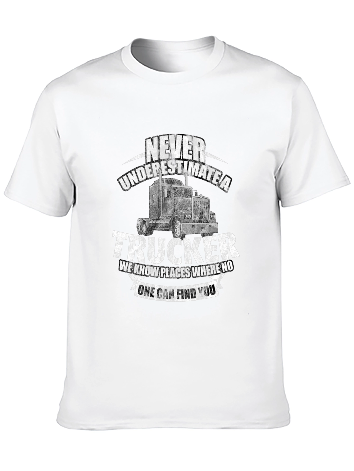 Black Never Underestimate a Trucker T-Shirt view 10