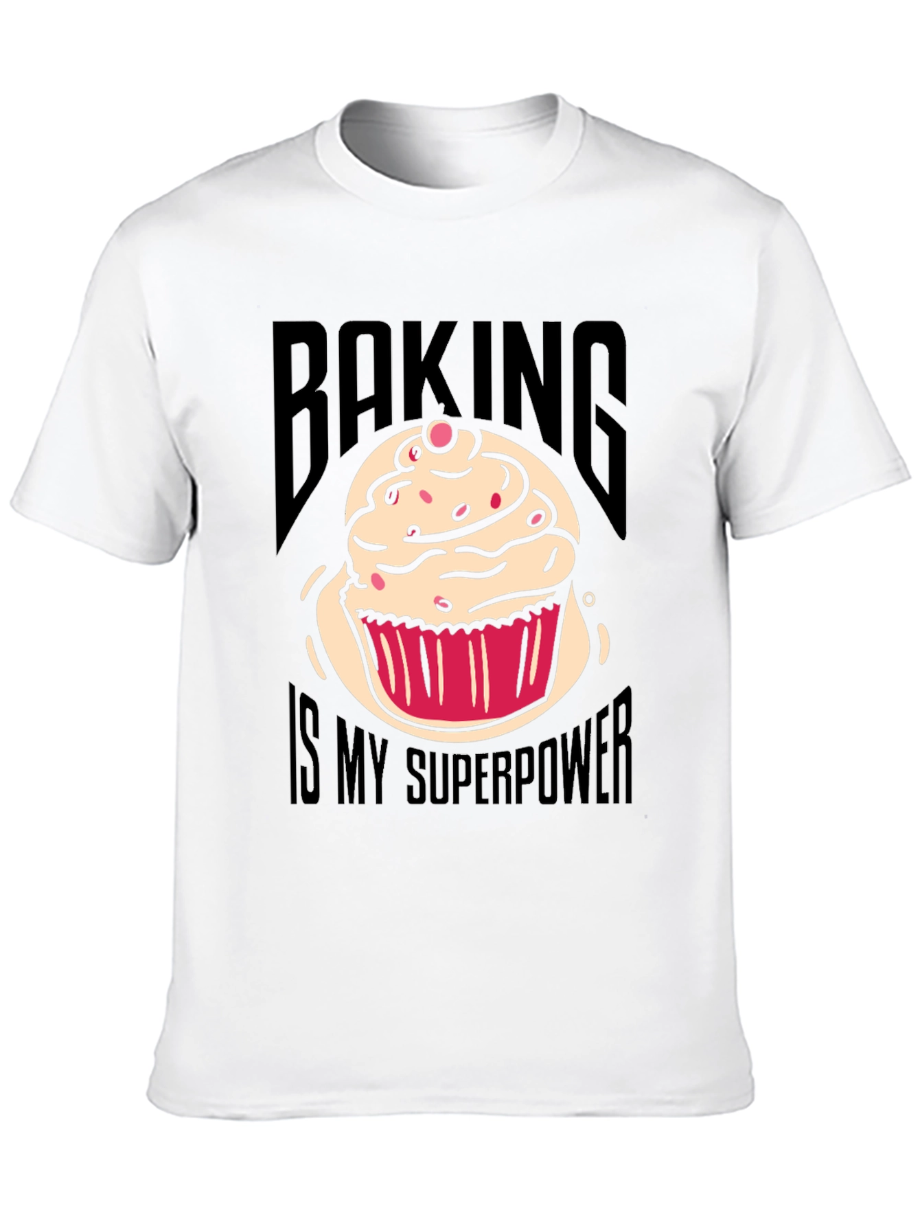 Black Baking is My Superpower Graphic T-Shirt view 10