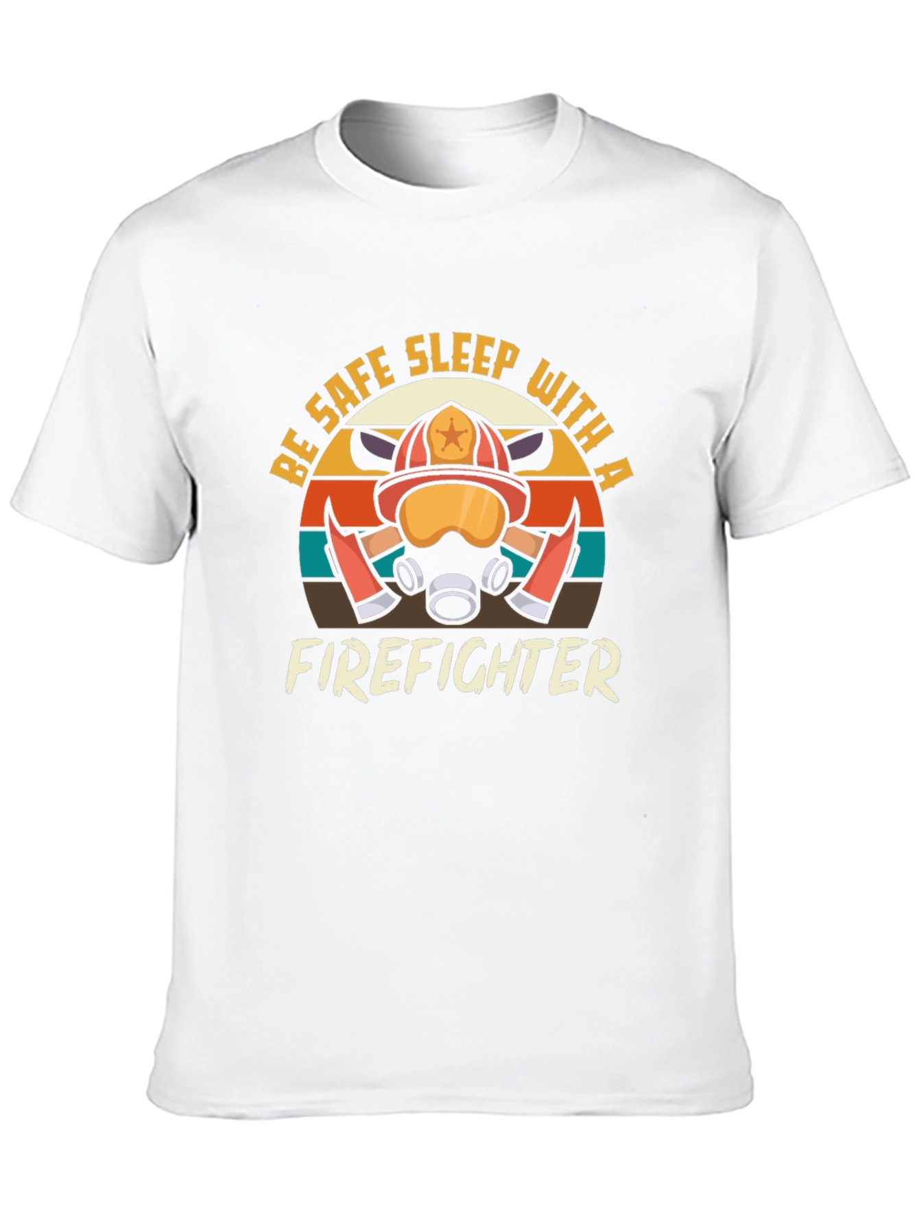 Black Firefighter Graphic Tee - Be Safe, Sleep With a Firefighter view 10
