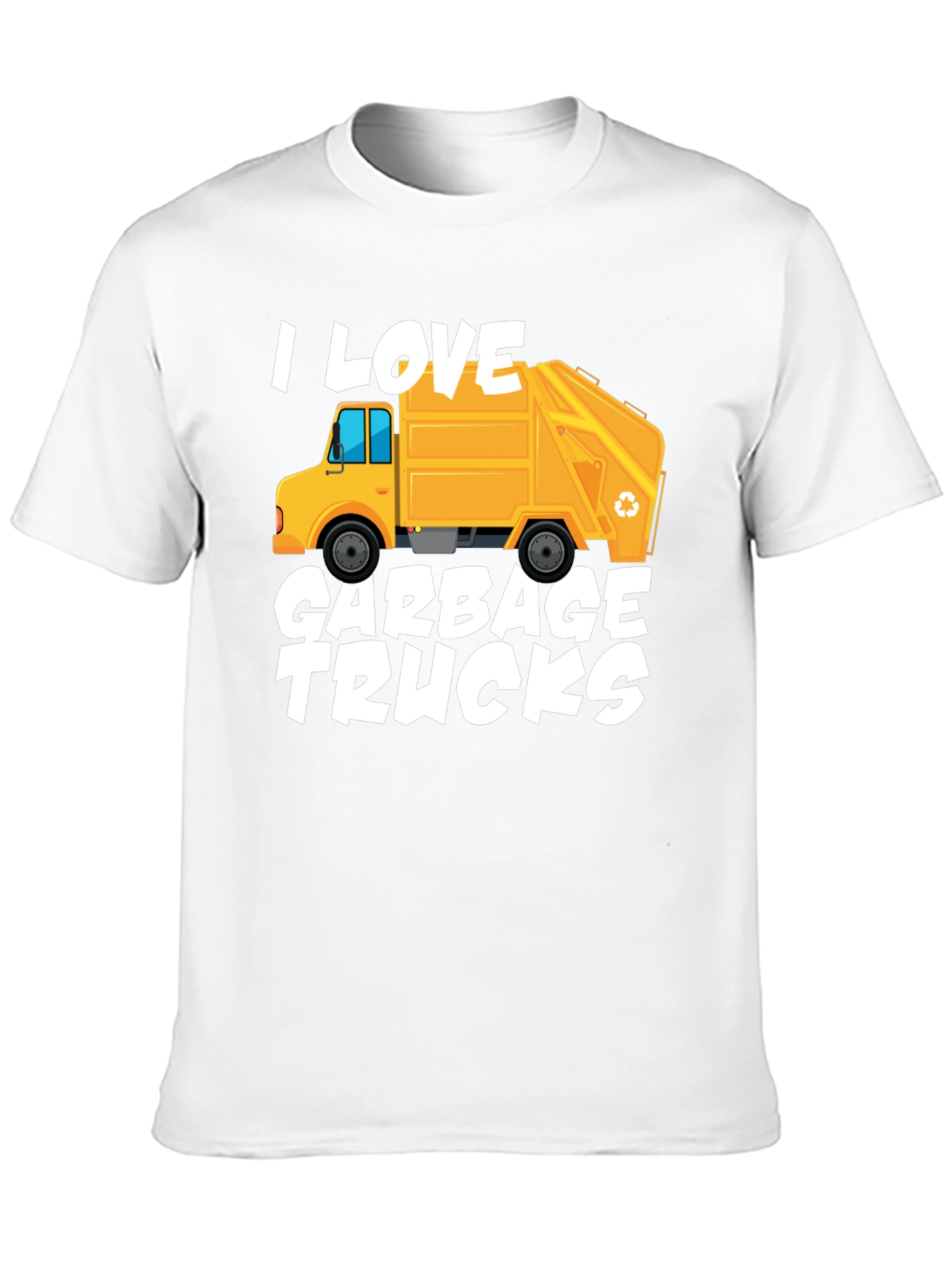 Black I Love Garbage Trucks Graphic T-Shirt view 10