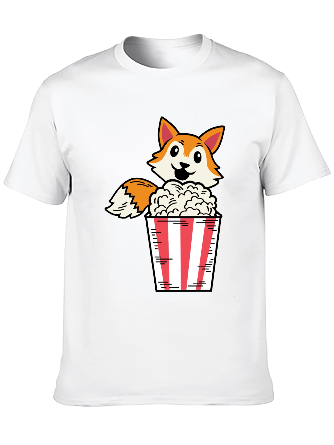Black Fox Popcorn Black T-Shirt view 10