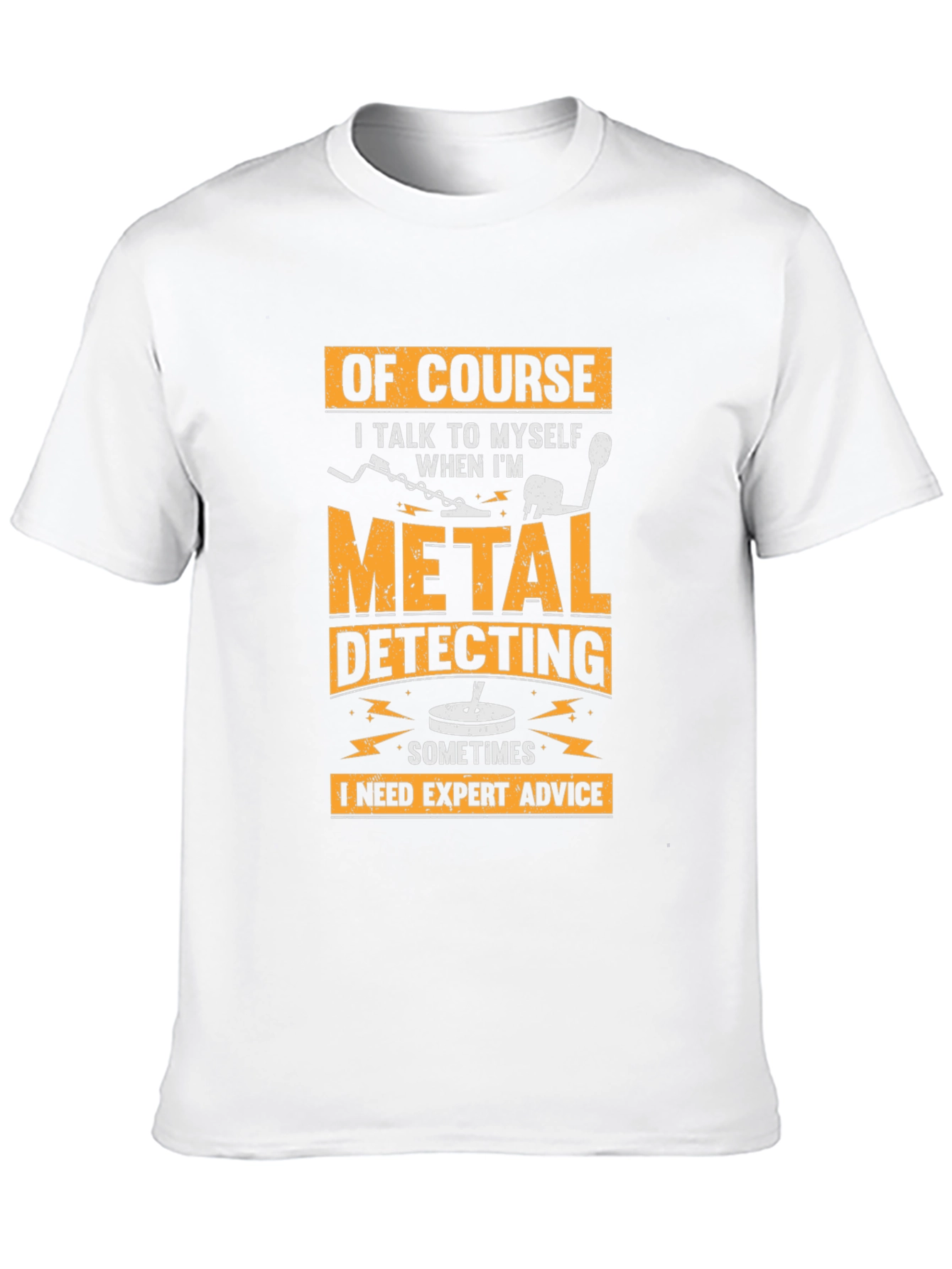 Black Metal Detecting Expert Advice Graphic Tee view 10