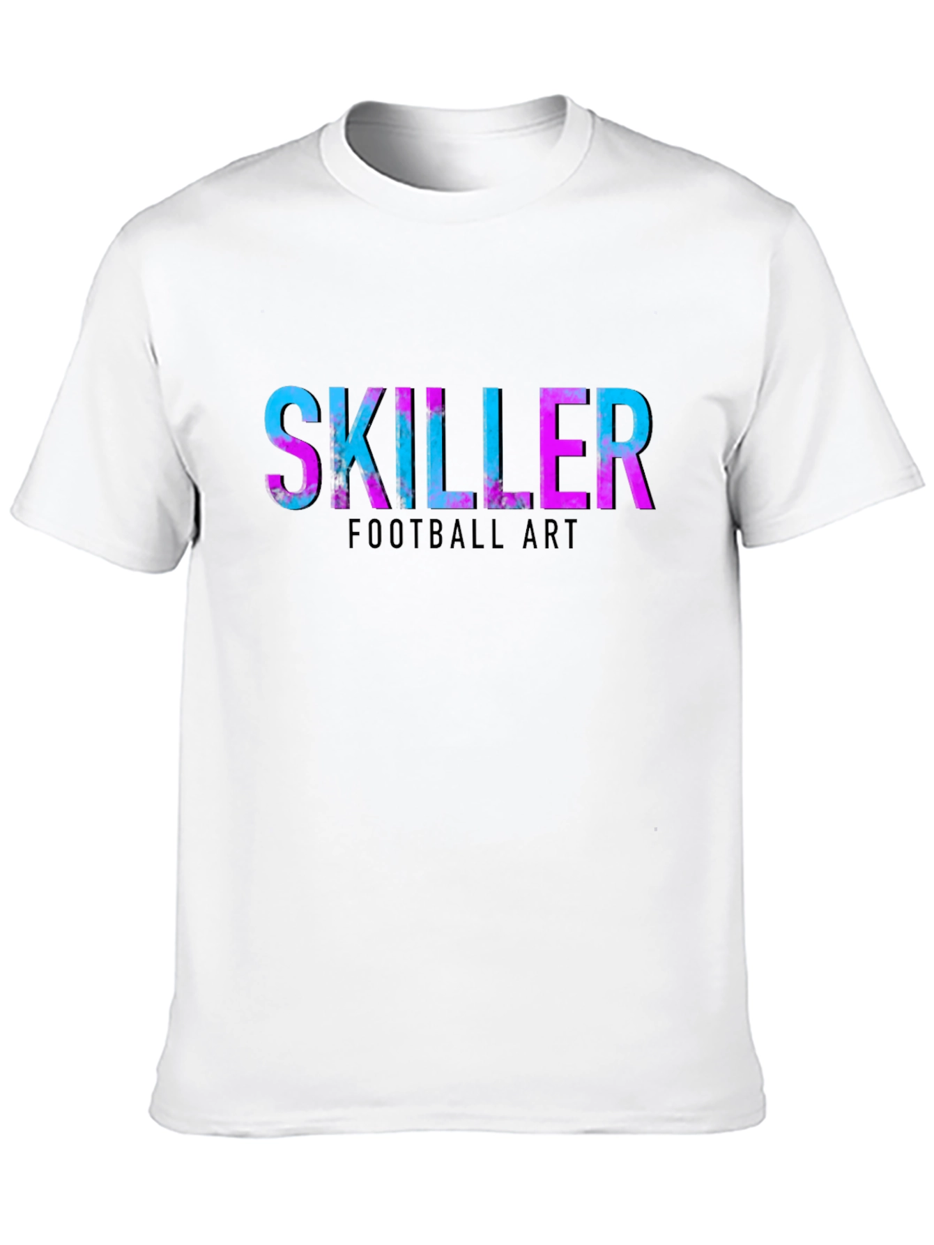 Black Skiller Football Art Graphic T-Shirt view 10