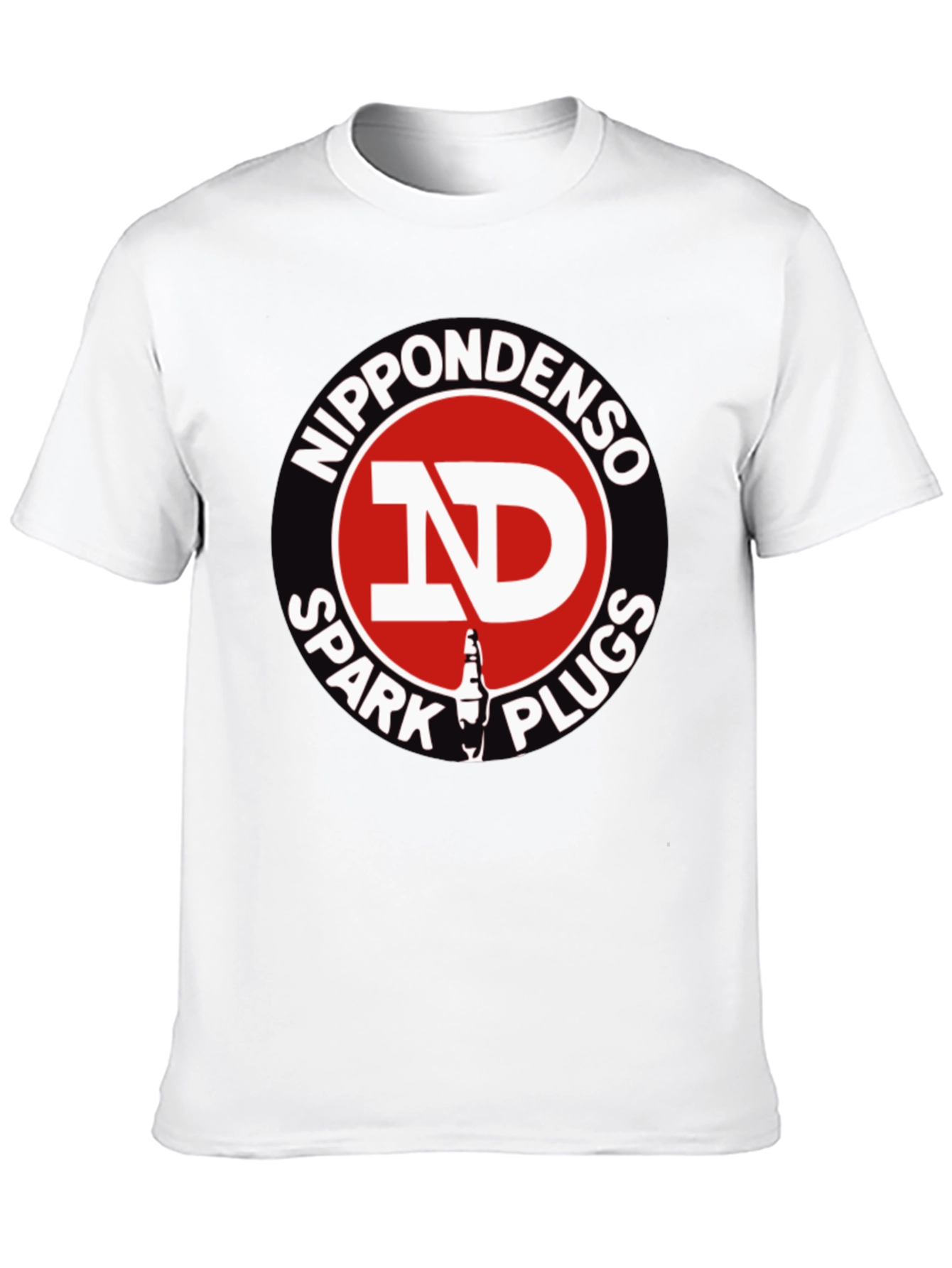 Black Nippondenso Spark Plugs Graphic T-Shirt view 10