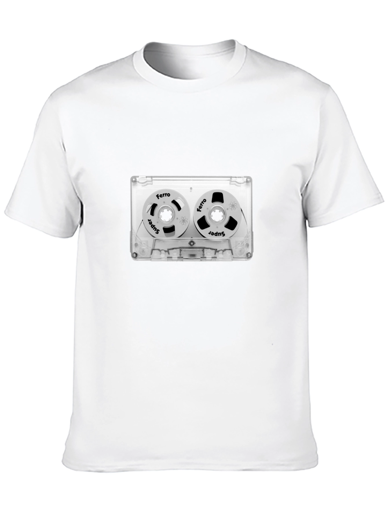 Black Retro Cassette Tape Graphic Tee - Black Unisex T-Shirt view 10
