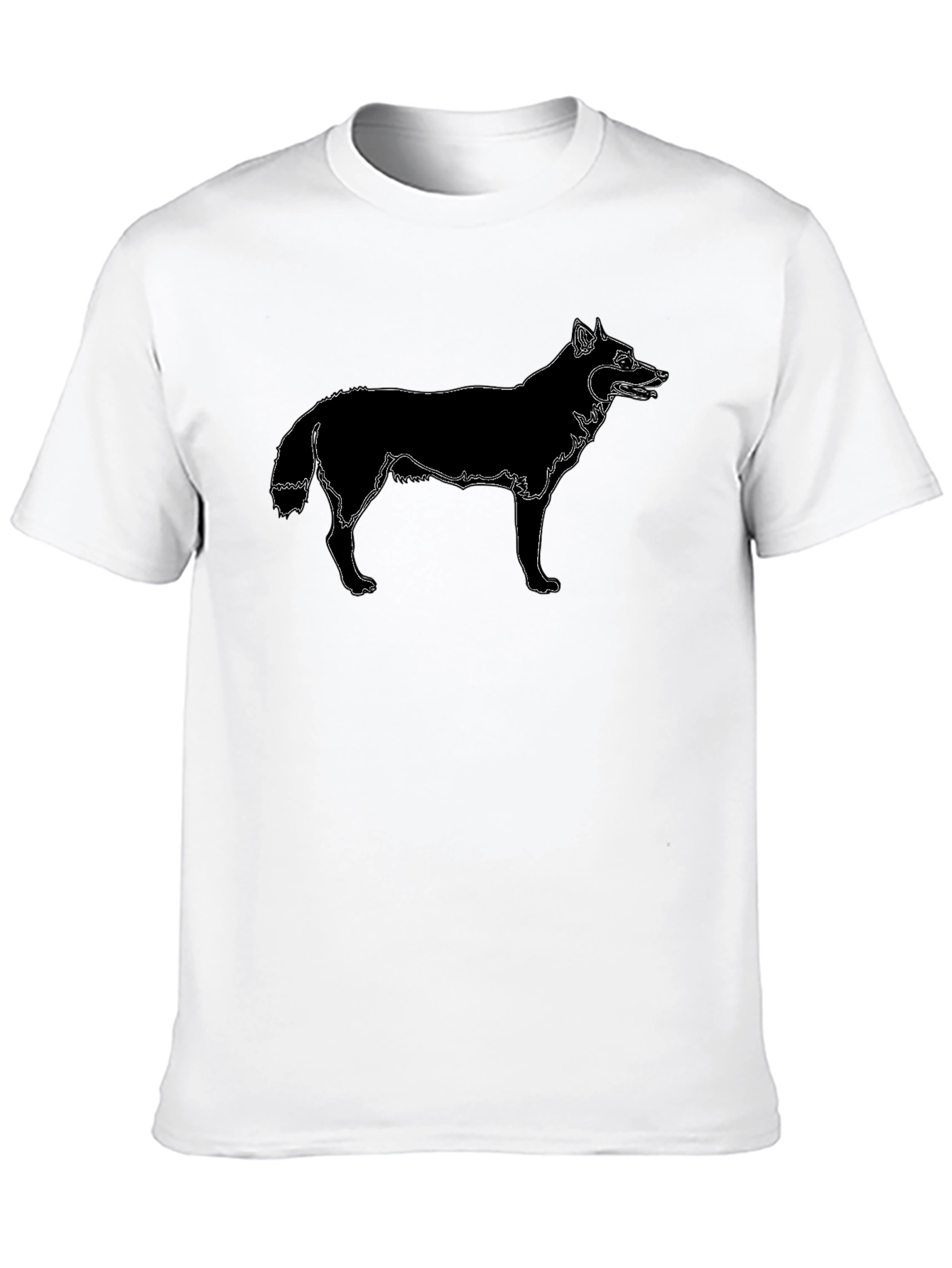 Black Black Wolf Graphic Tee - Modern Style view 10