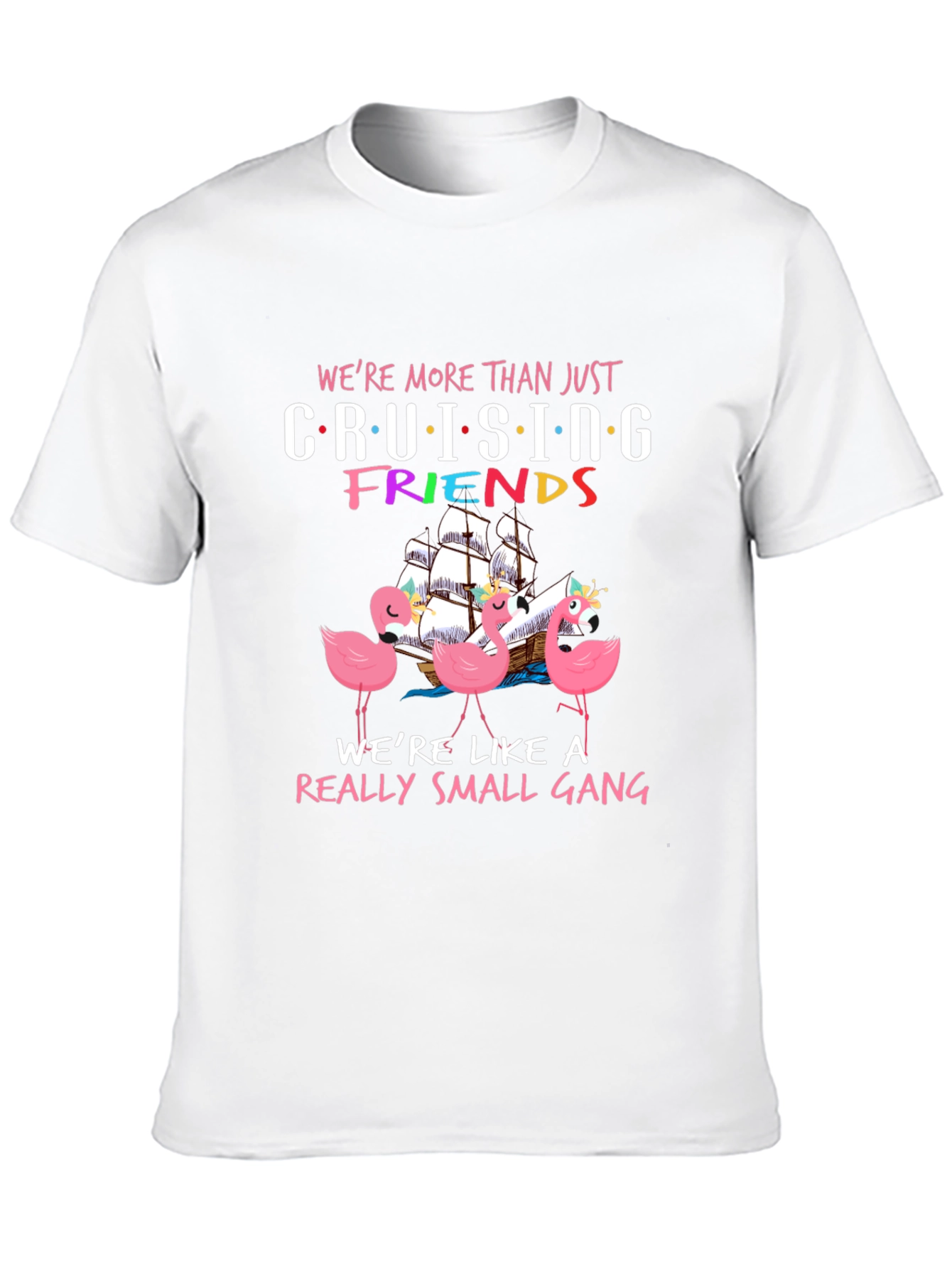 Black Cruising Friends Flamingo Graphic Tee view 10