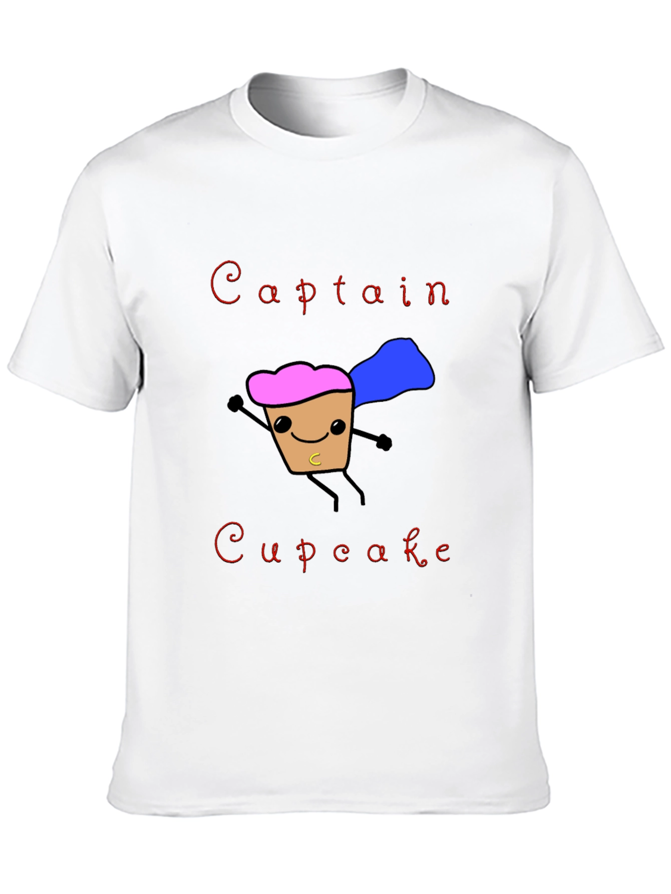 Black Captain Cupcake T-Shirt Funny Hero Graphic Tee view 10