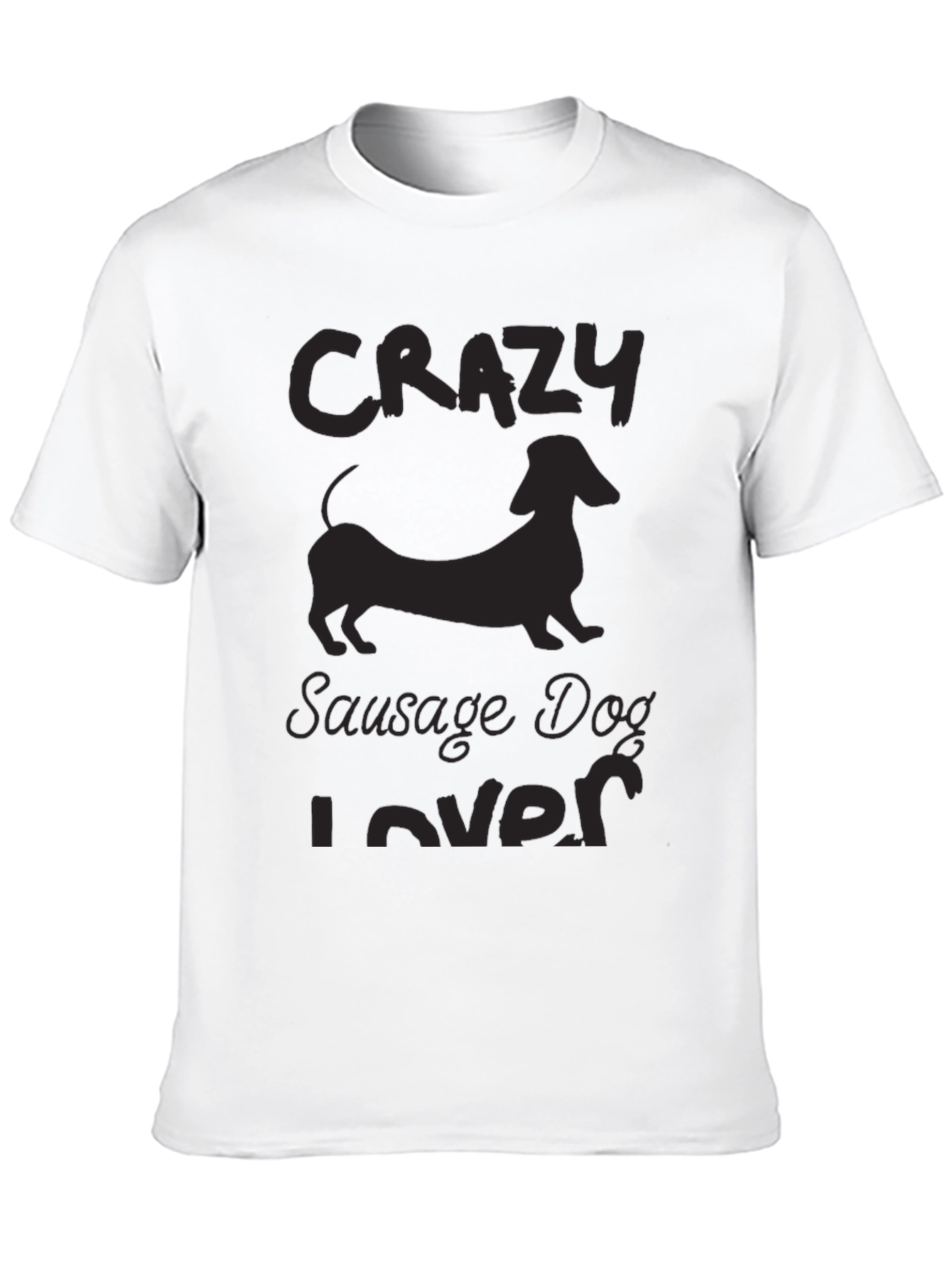 Black Crazy Sausage Dog Lover T-Shirt view 10