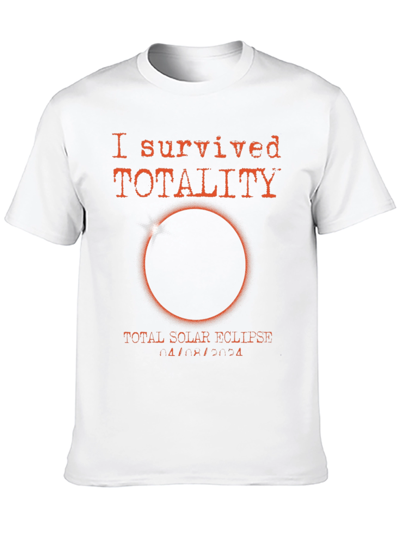 Black I Survived Totality T-Shirt - Total Solar Eclipse 2024 view 10