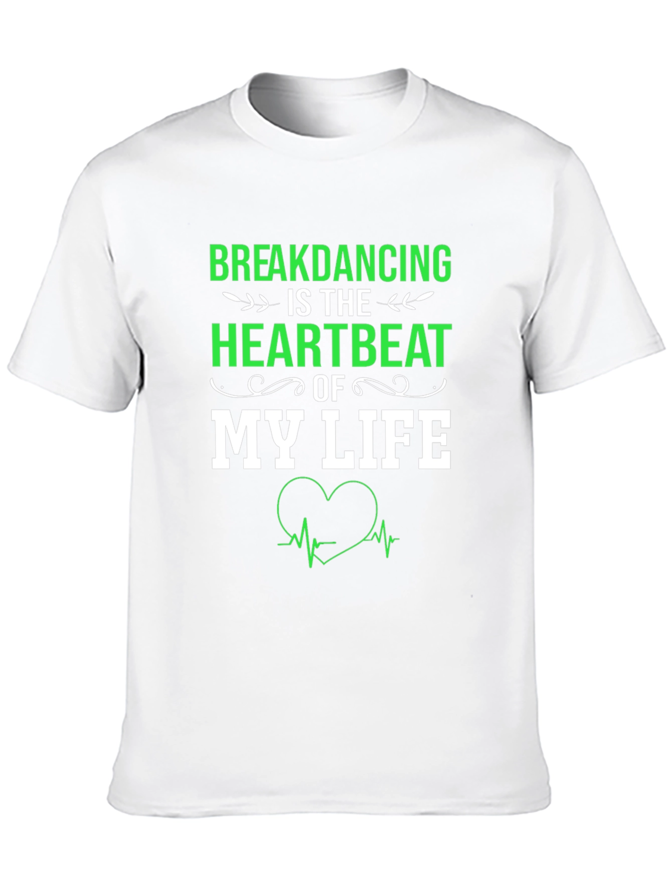 Black Breakdancing Heartbeat T-Shirt view 10