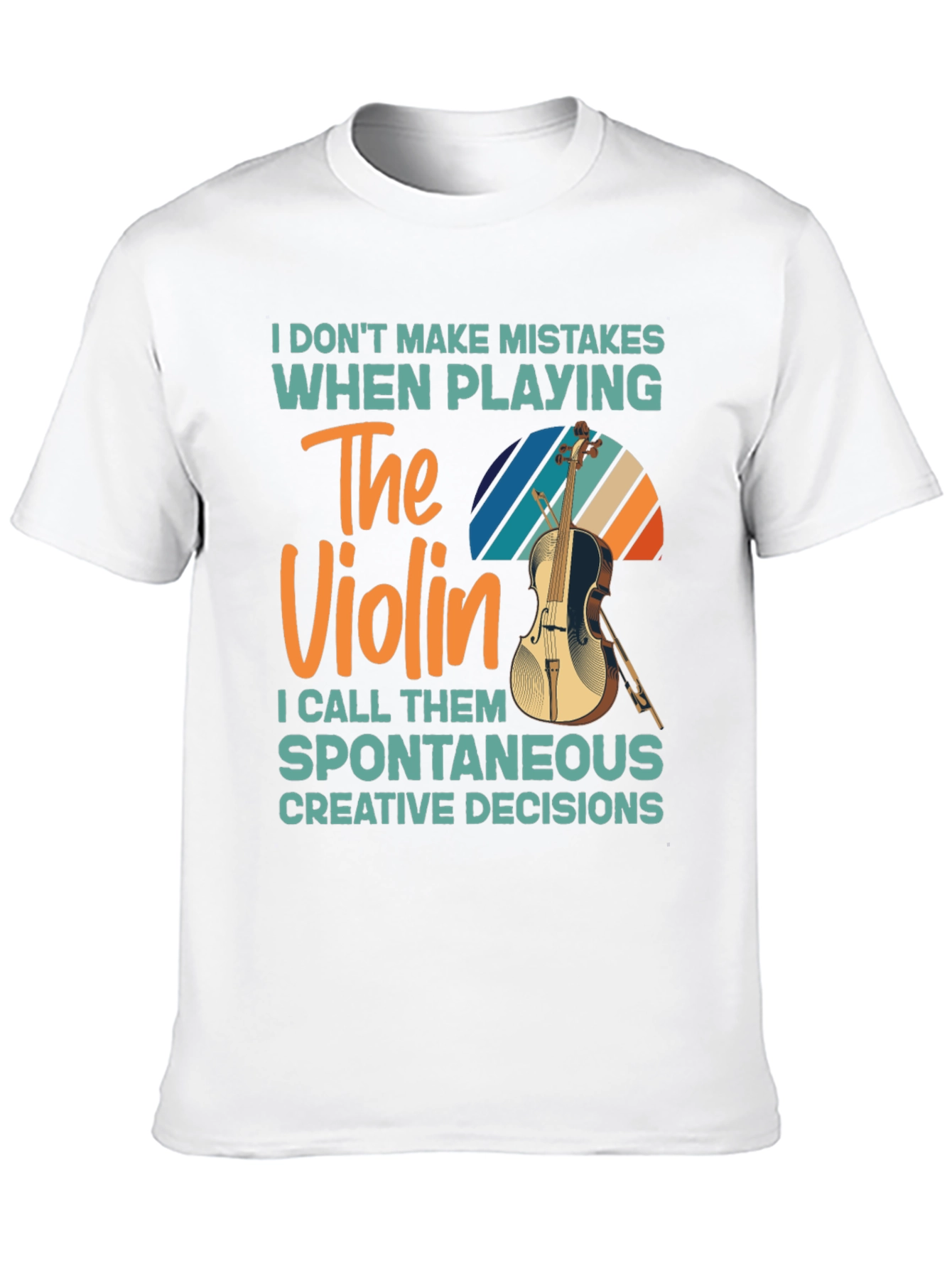 Black Violin Player T-Shirt - No Mistakes Just Creative Decisions view 10