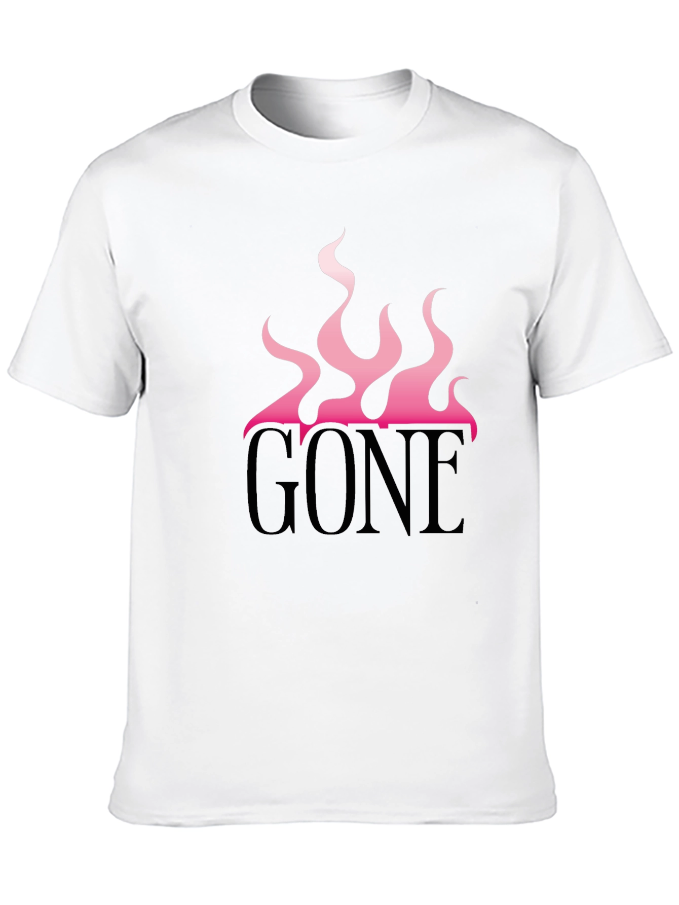 Black GONE Graphic Tee - Pink Flames Black T-Shirt view 10