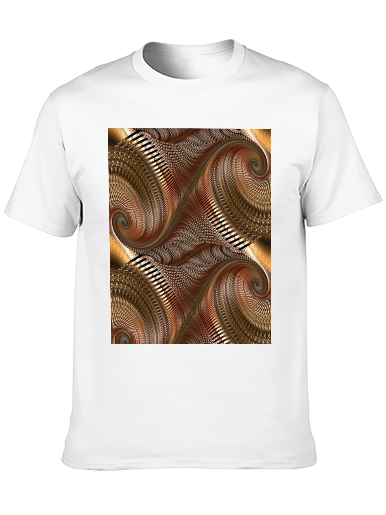Black Abstract Swirl Graphic Print Black T-Shirt view 10