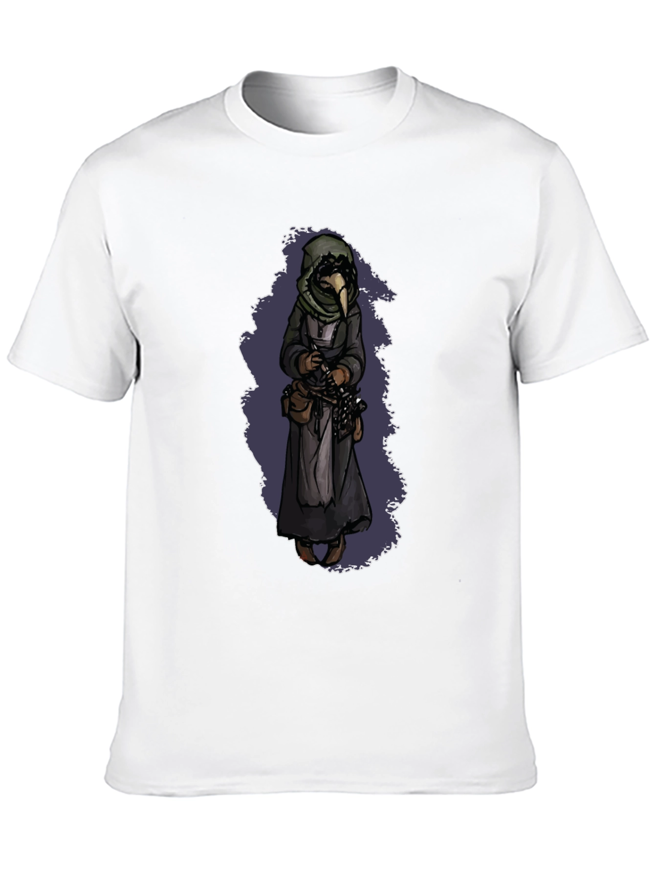 Black Plague Doctor Graphic T-Shirt - Black view 10