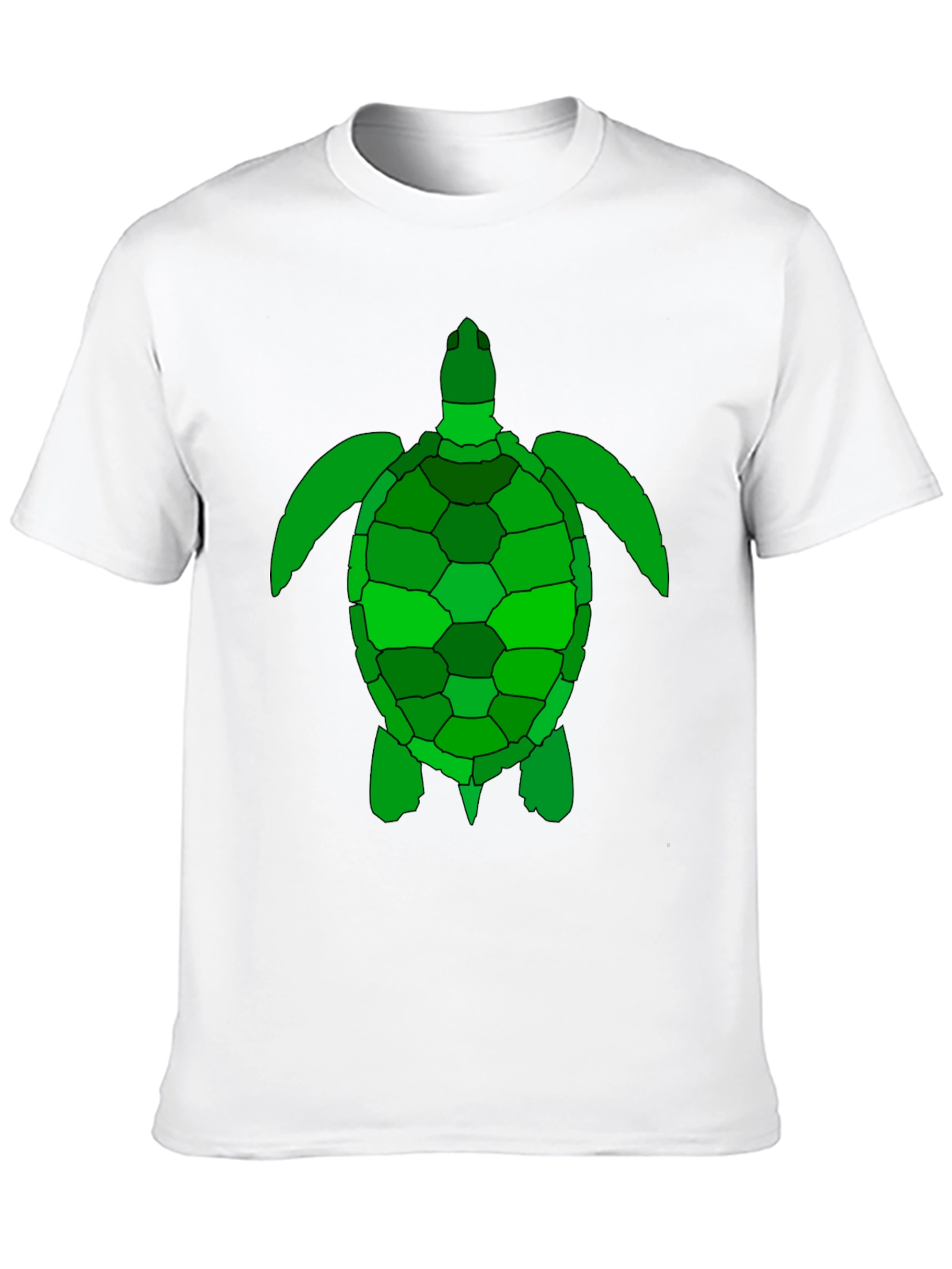 Black Green Sea Turtle Graphic Tee - Black Cotton T-Shirt view 10