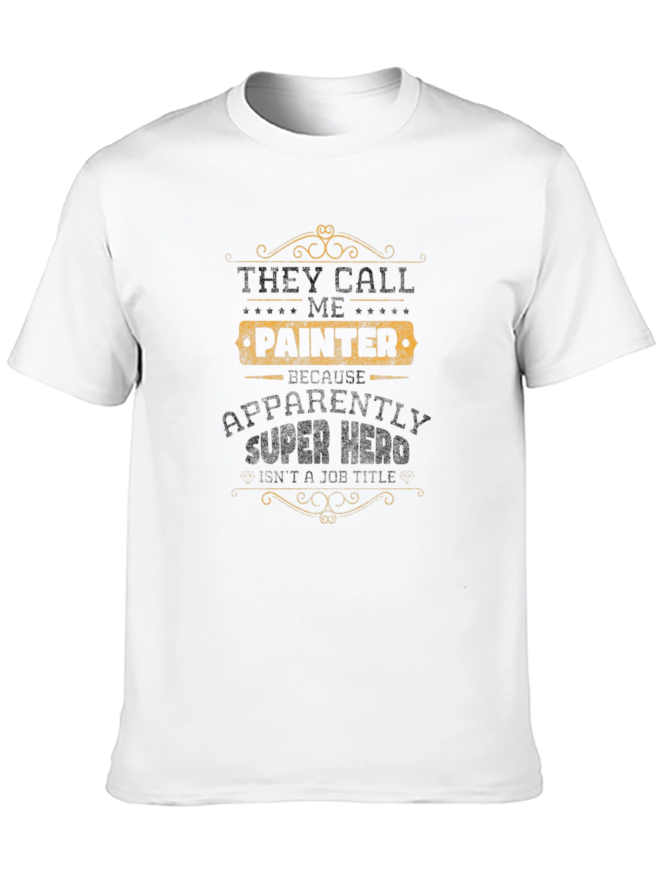Black Painter Superhero T-Shirt - Black Graphic Tee view 10