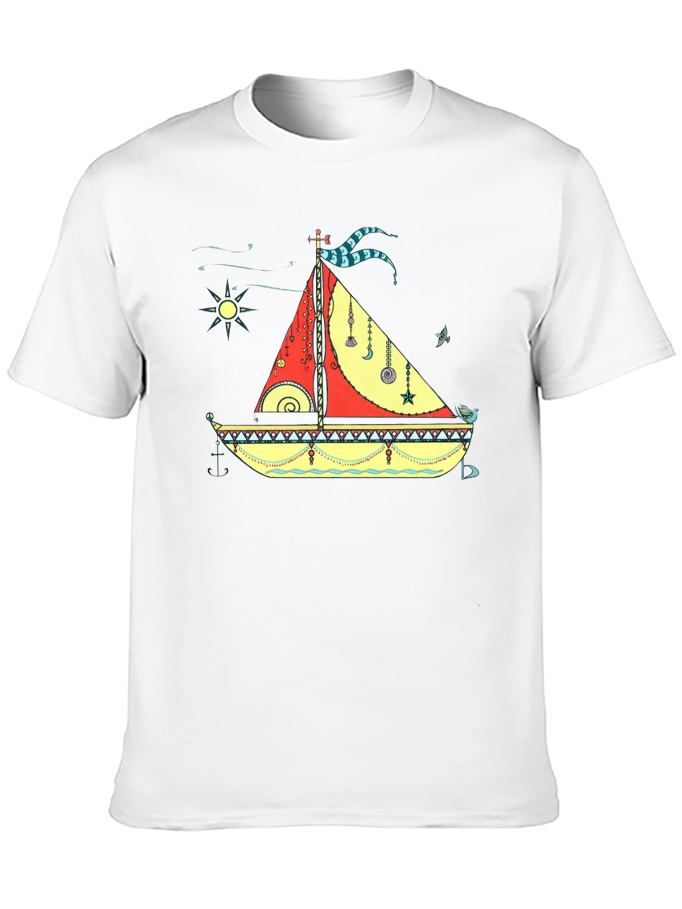 Black Sailboat Graphic Black T-Shirt view 10
