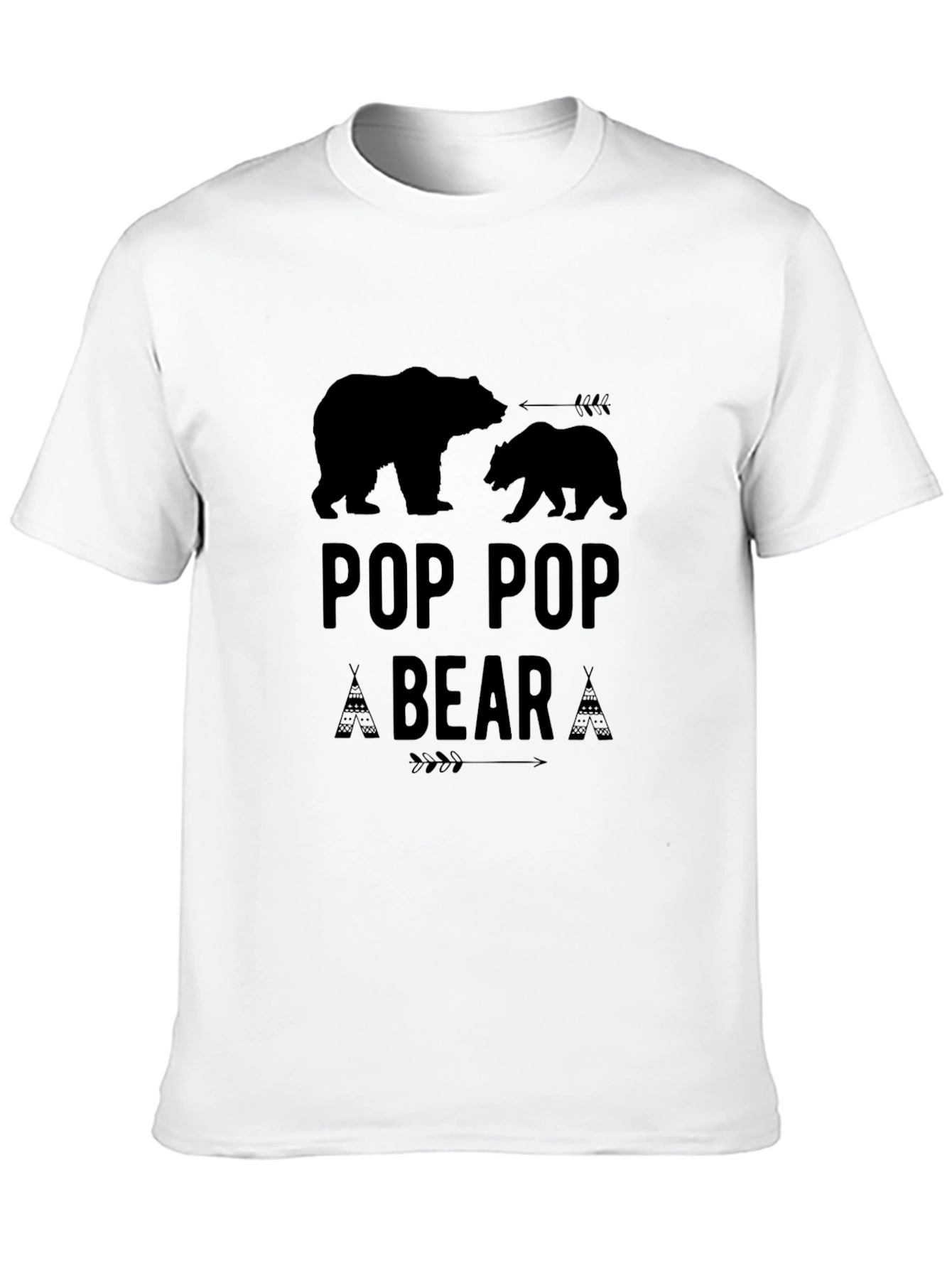 Black Pop Pop Bear T-Shirt - Father's Day Gift view 10