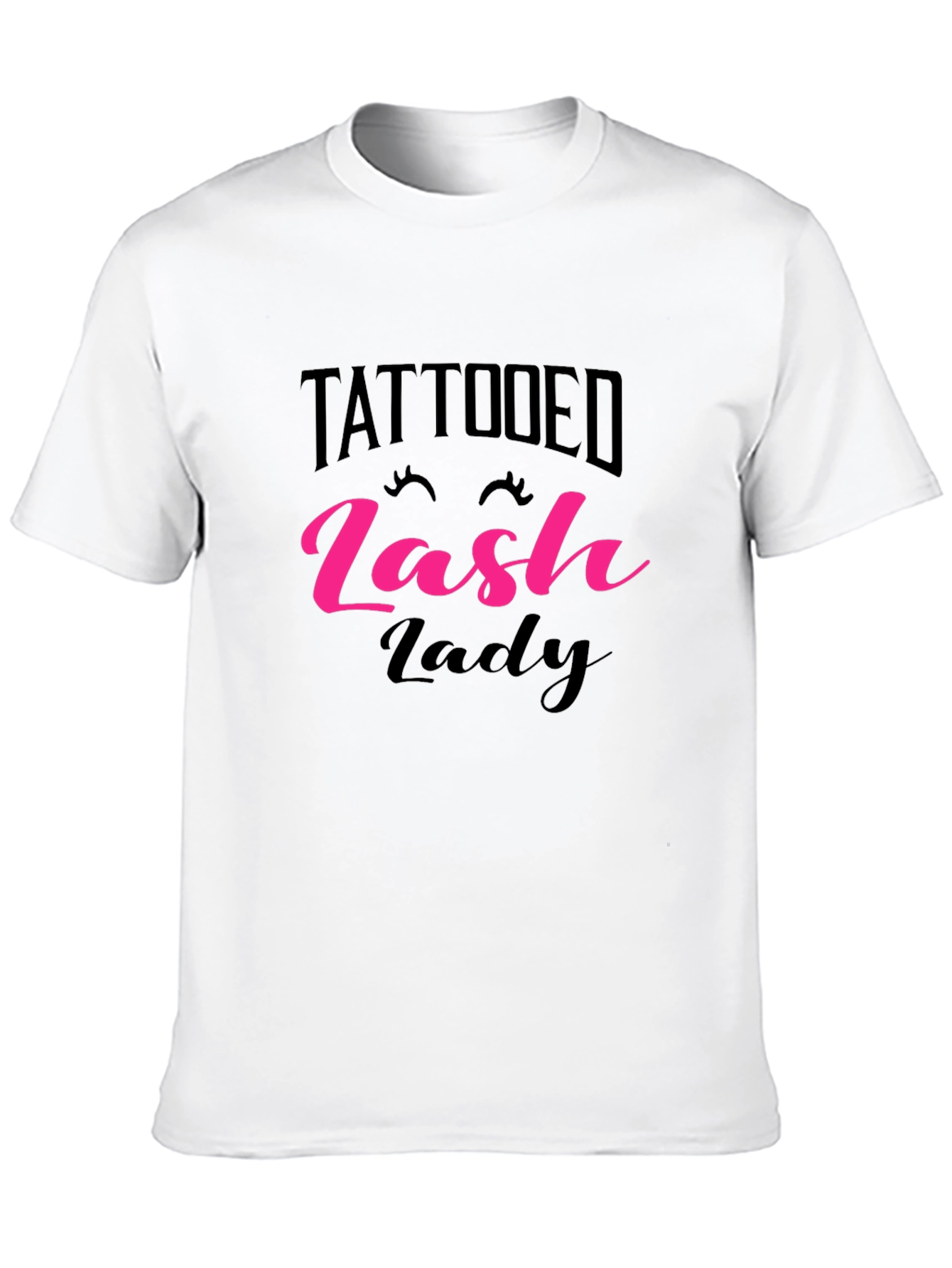 Black Tattooed Lash Lady T-Shirt - Black view 10