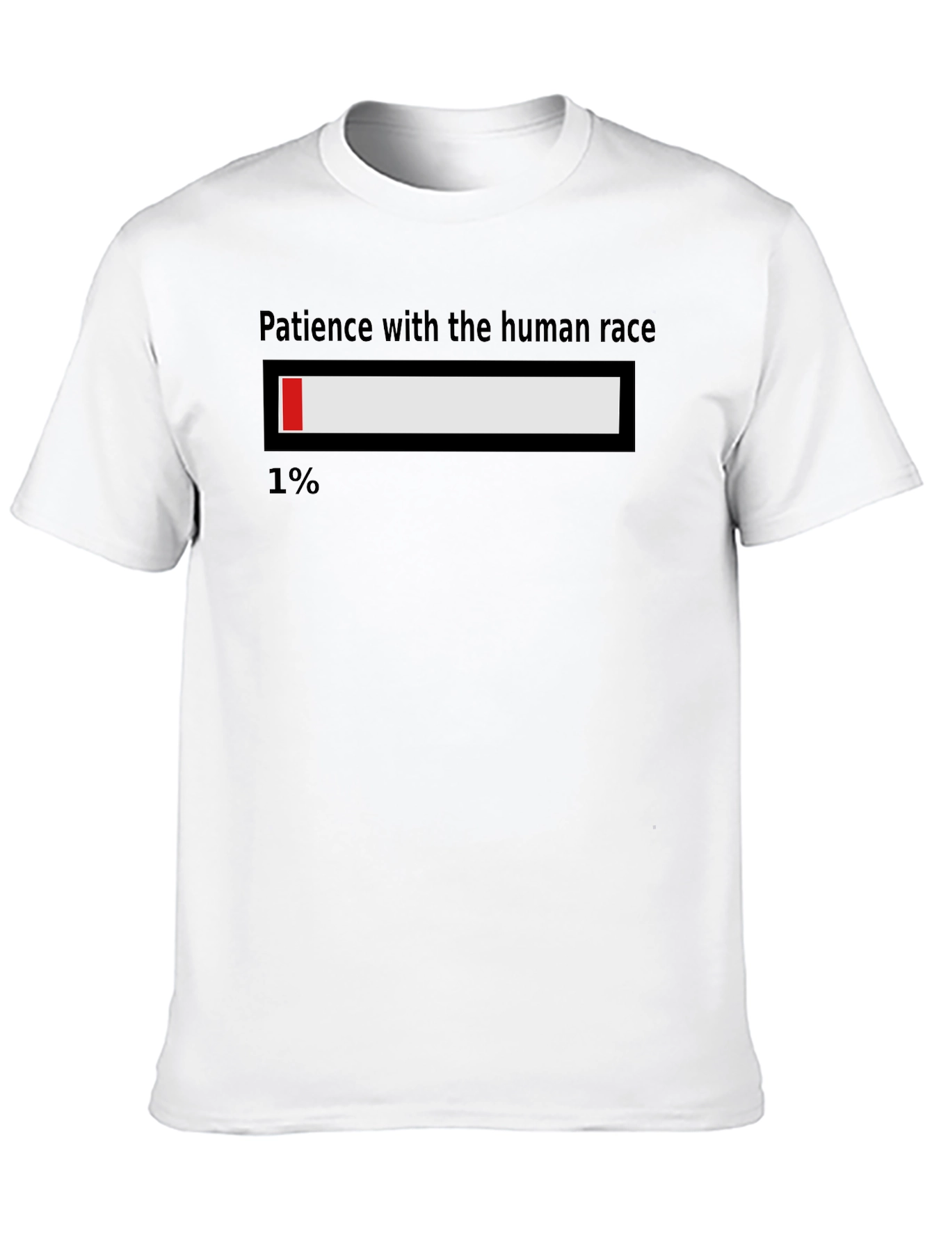Black Funny Patience Loading Bar T-Shirt view 10