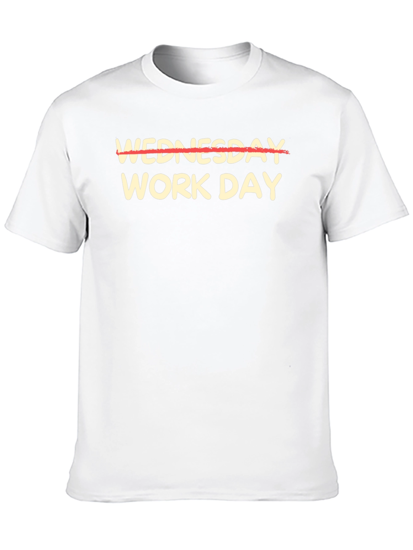 Black Wednesday Work Day T-Shirt - Black Cotton Tee view 10