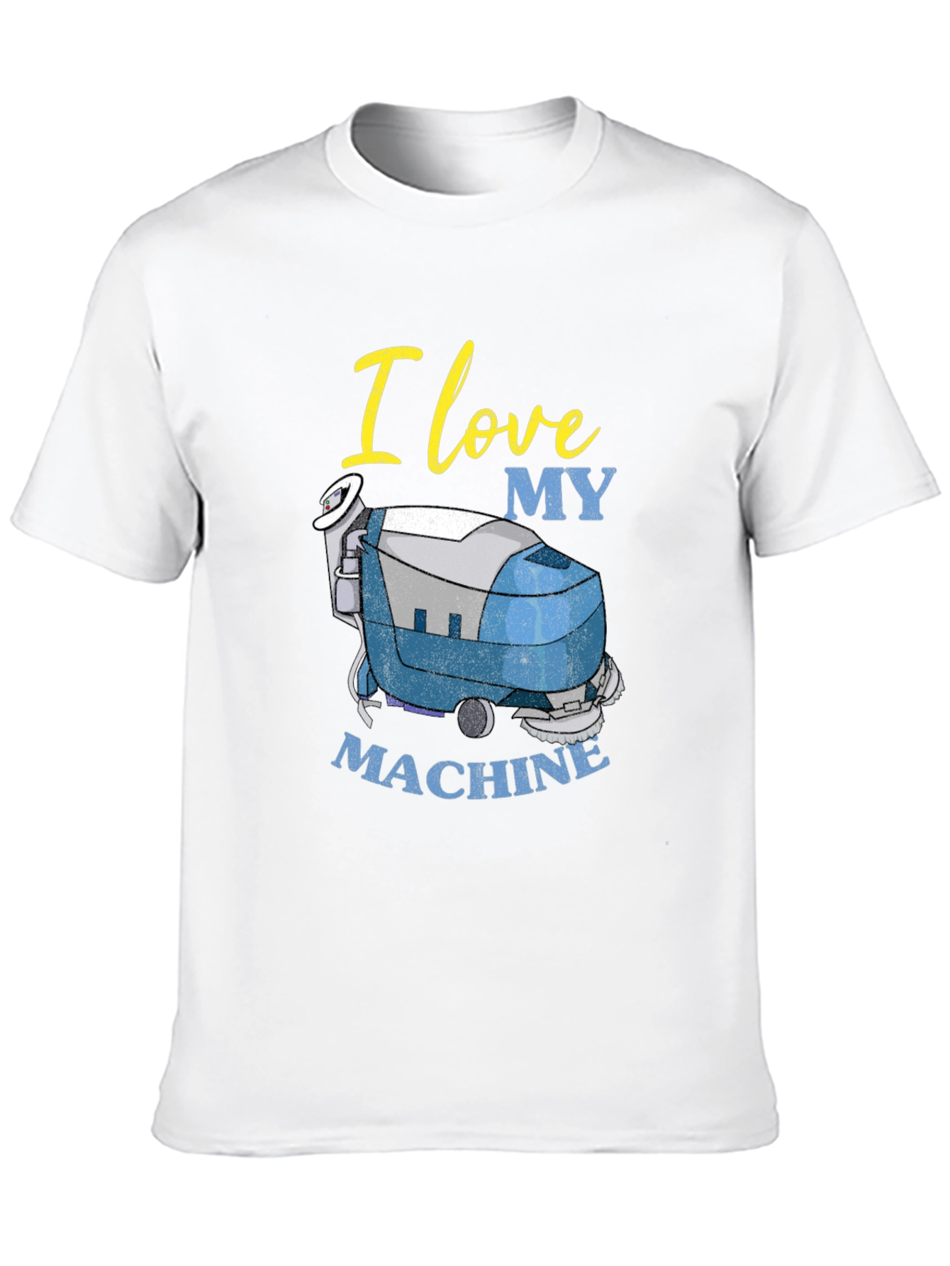 Black I Love My Machine T-Shirt - Cleaning Crew Apparel view 10