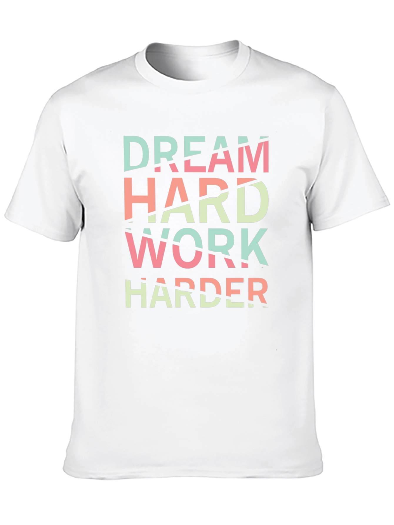 Black Dream Hard Work Harder Black Graphic Tee view 10