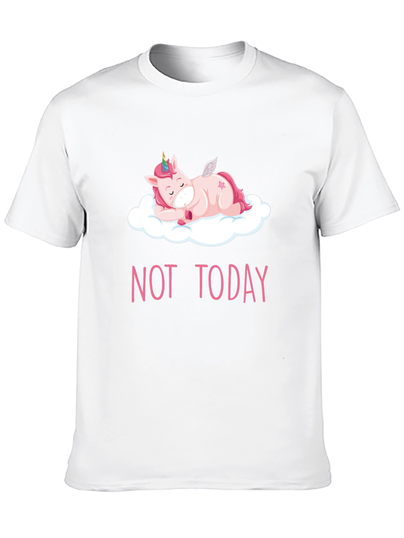 Black Not Today Lazy Unicorn T-Shirt view 10