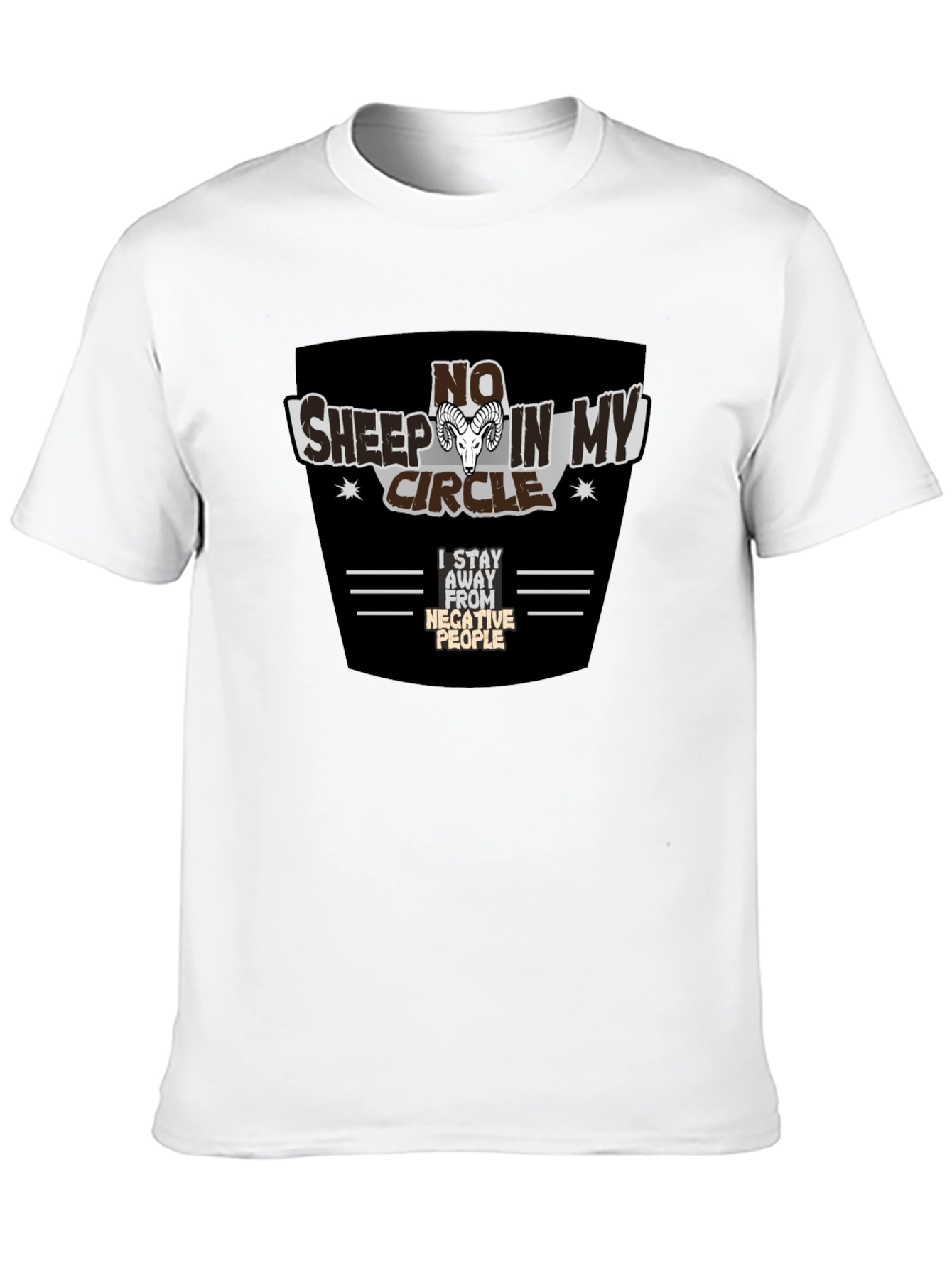 Black No Sheep In My Circle Graphic Tee view 10