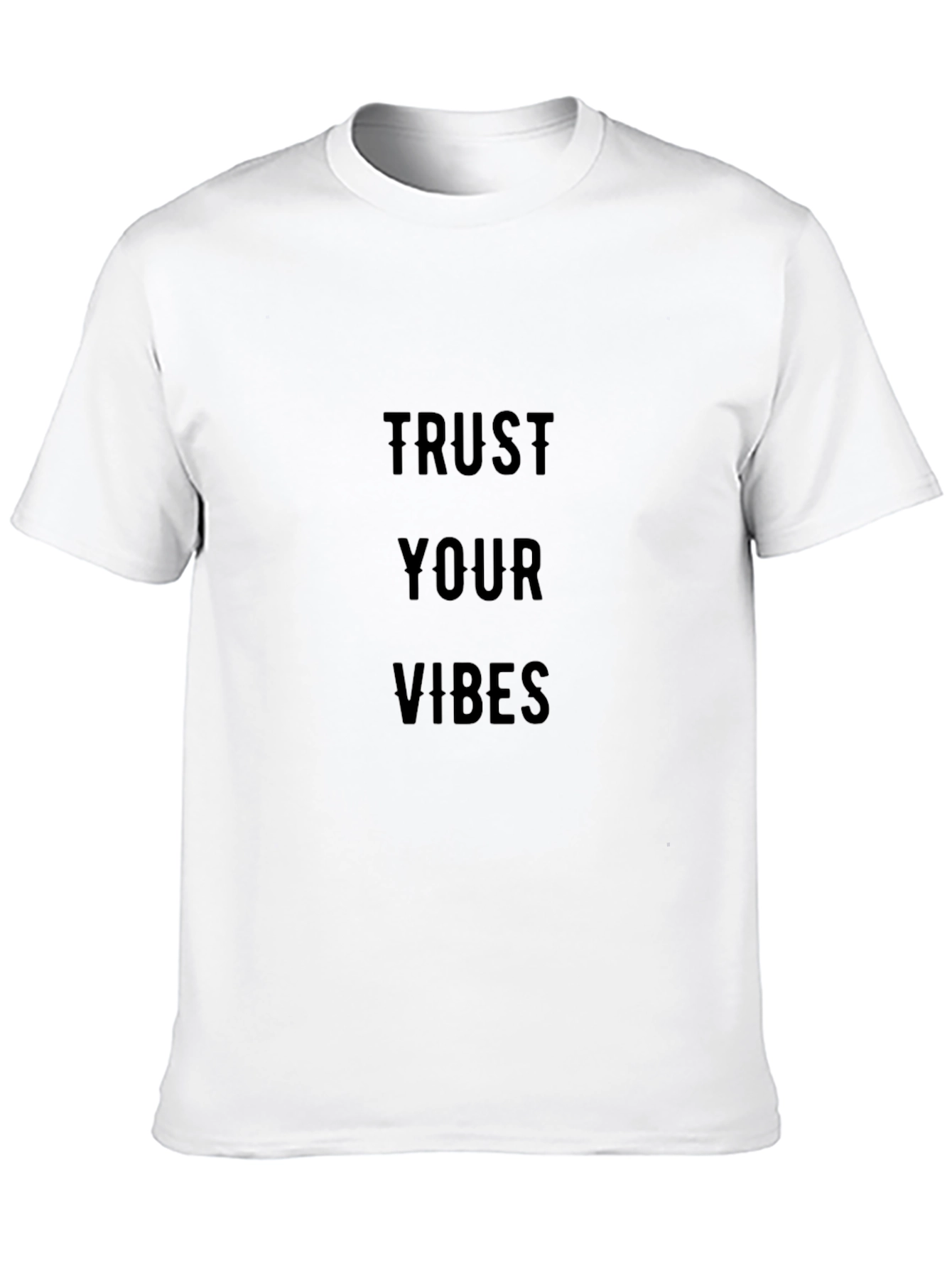 Black Trust Your Vibes Black Graphic Tee view 10