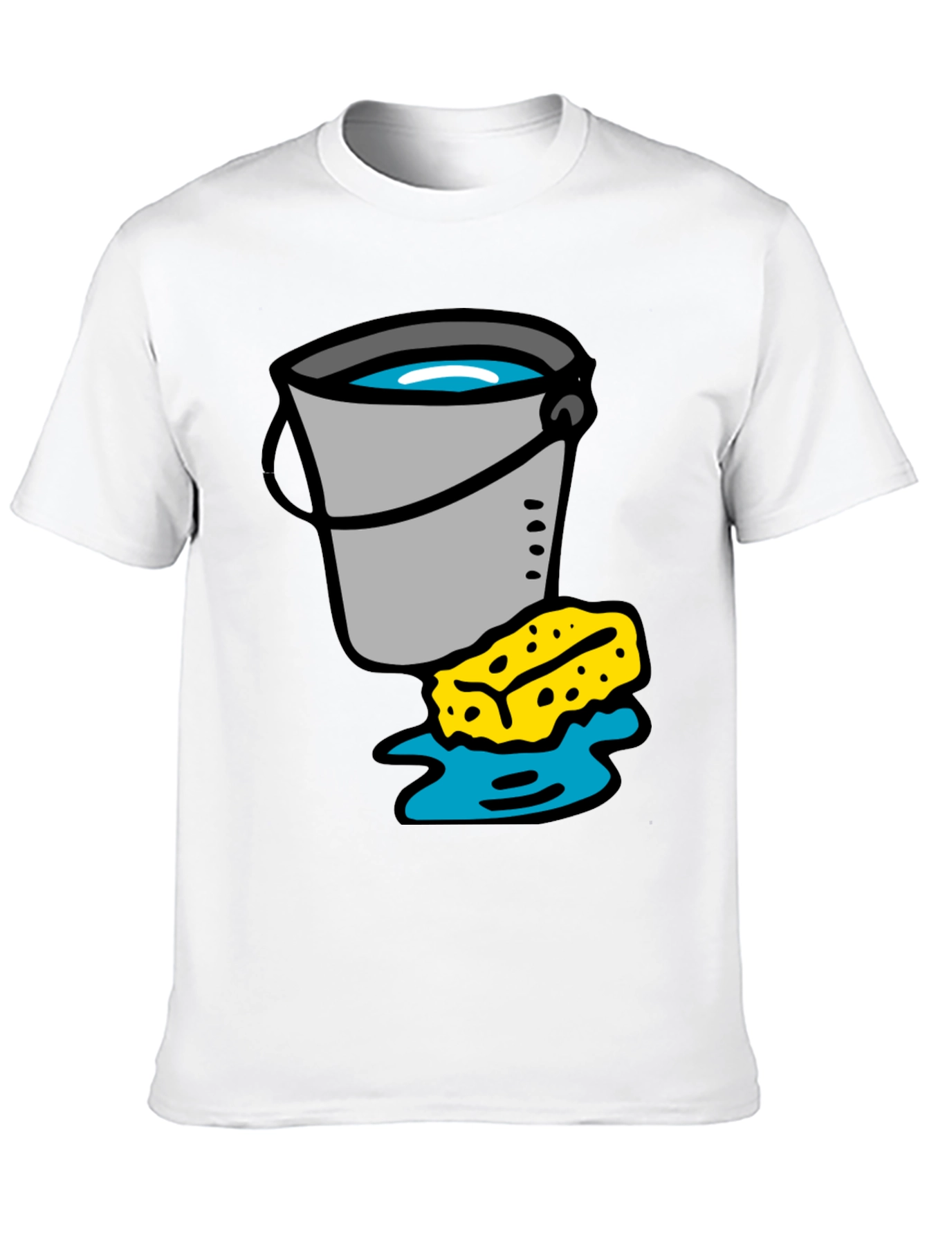 Black Bucket and Sponge Graphic Tee view 10