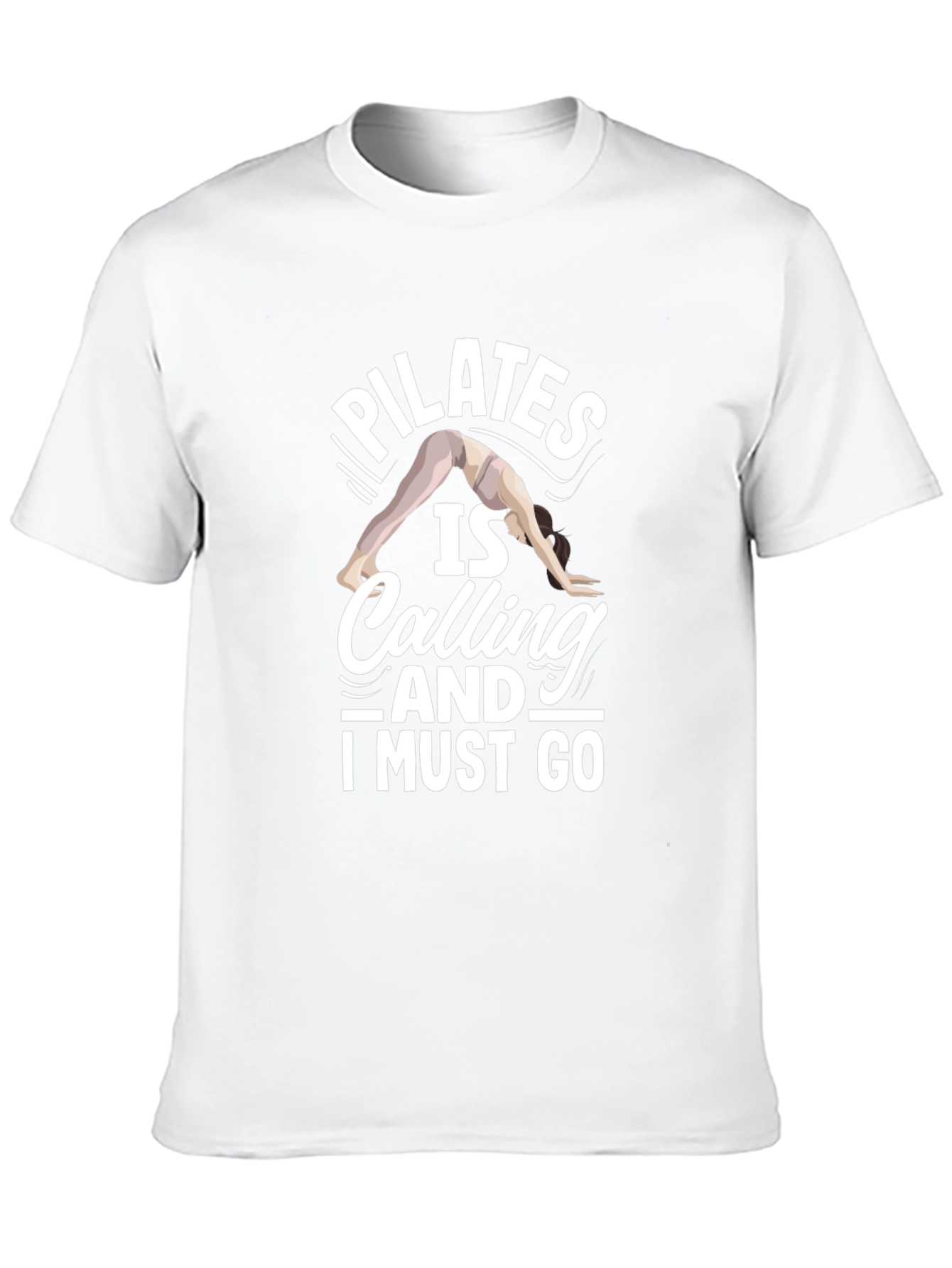 Black Pilates Is Calling Graphic Tee - Soft Black Cotton Shirt view 10