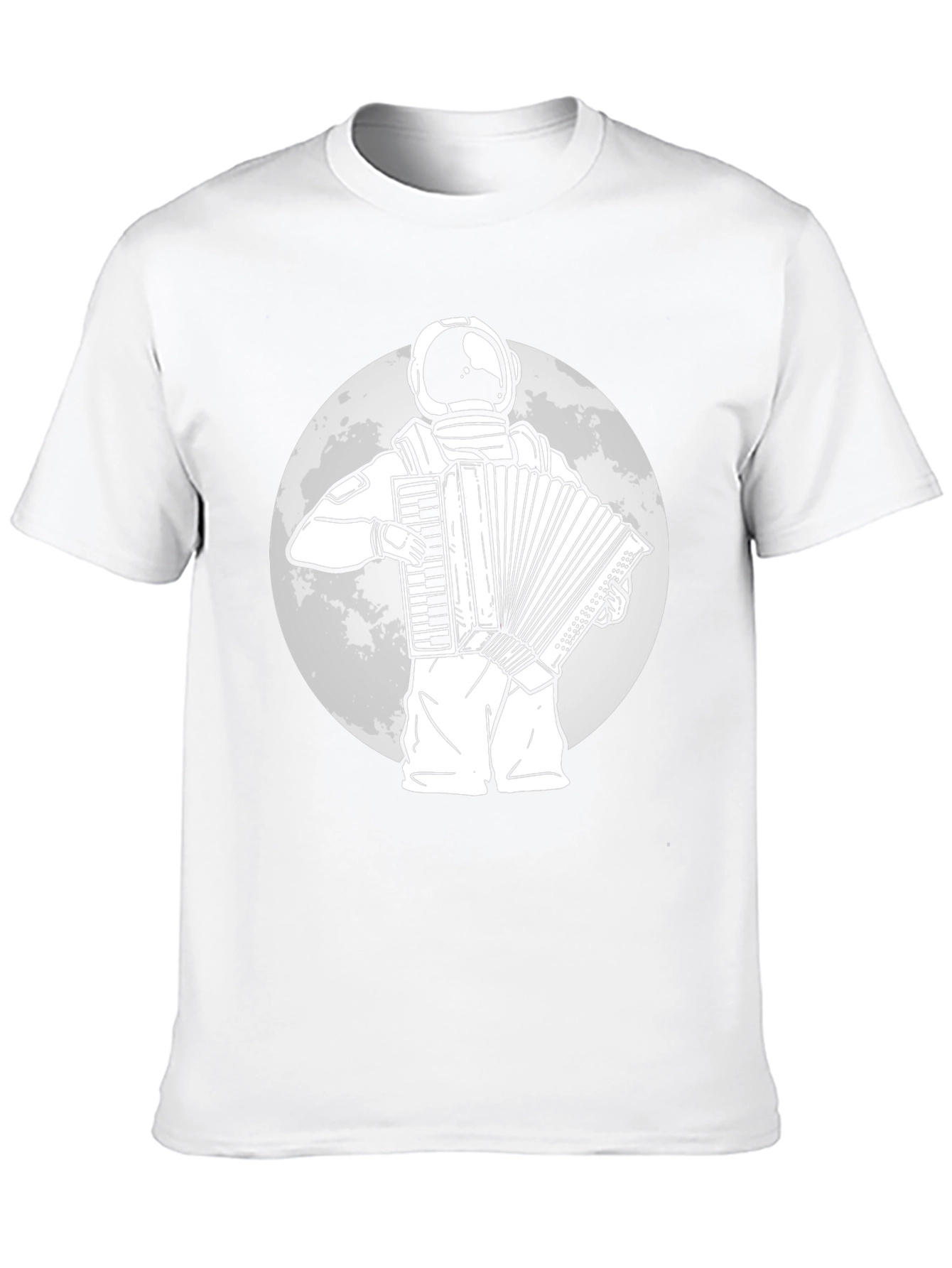 Black Astronaut Accordion Player Graphic Tee view 10