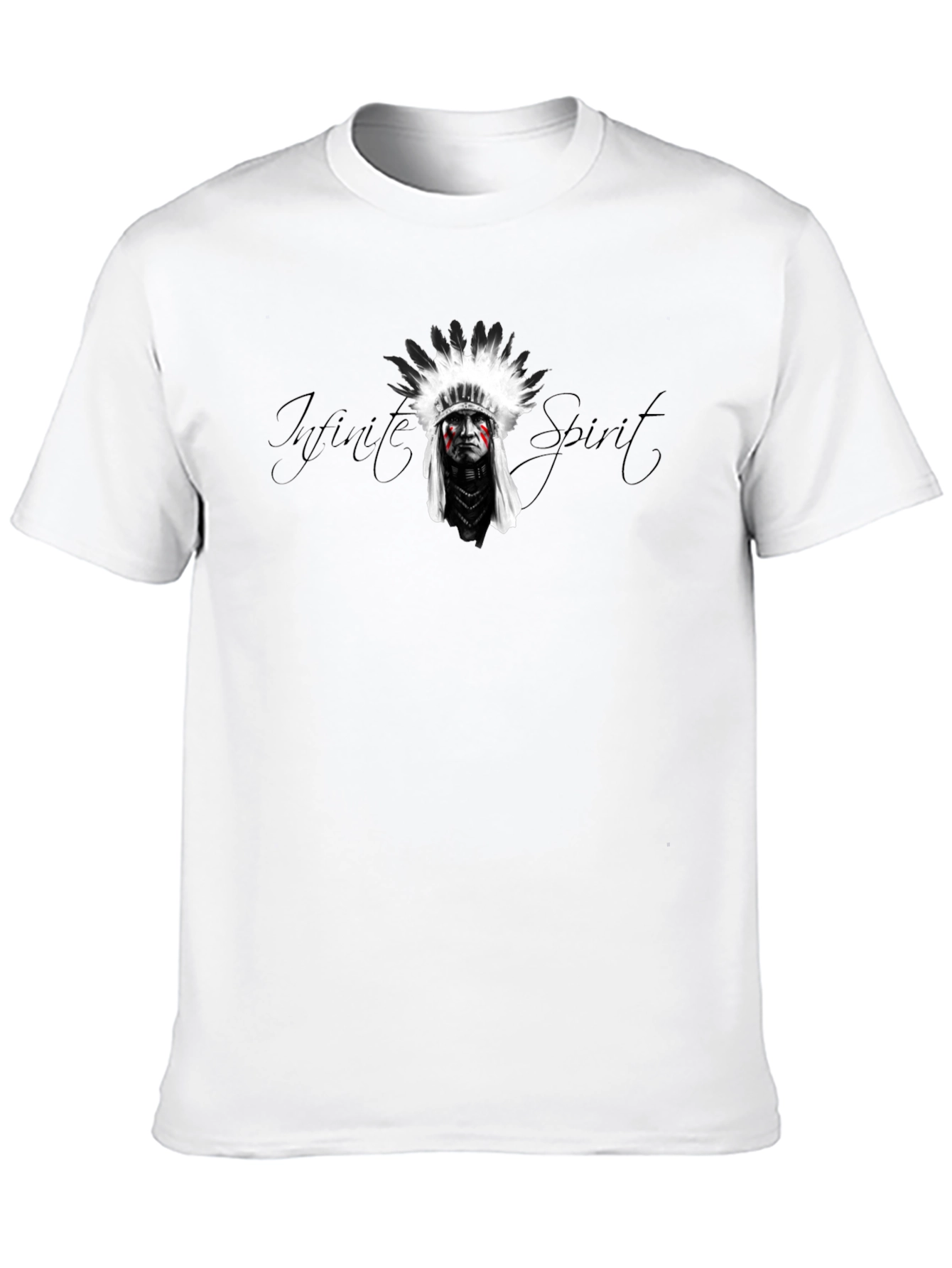 Black Men's Black T-Shirt - Infinite Spirit Graphic Tee view 10