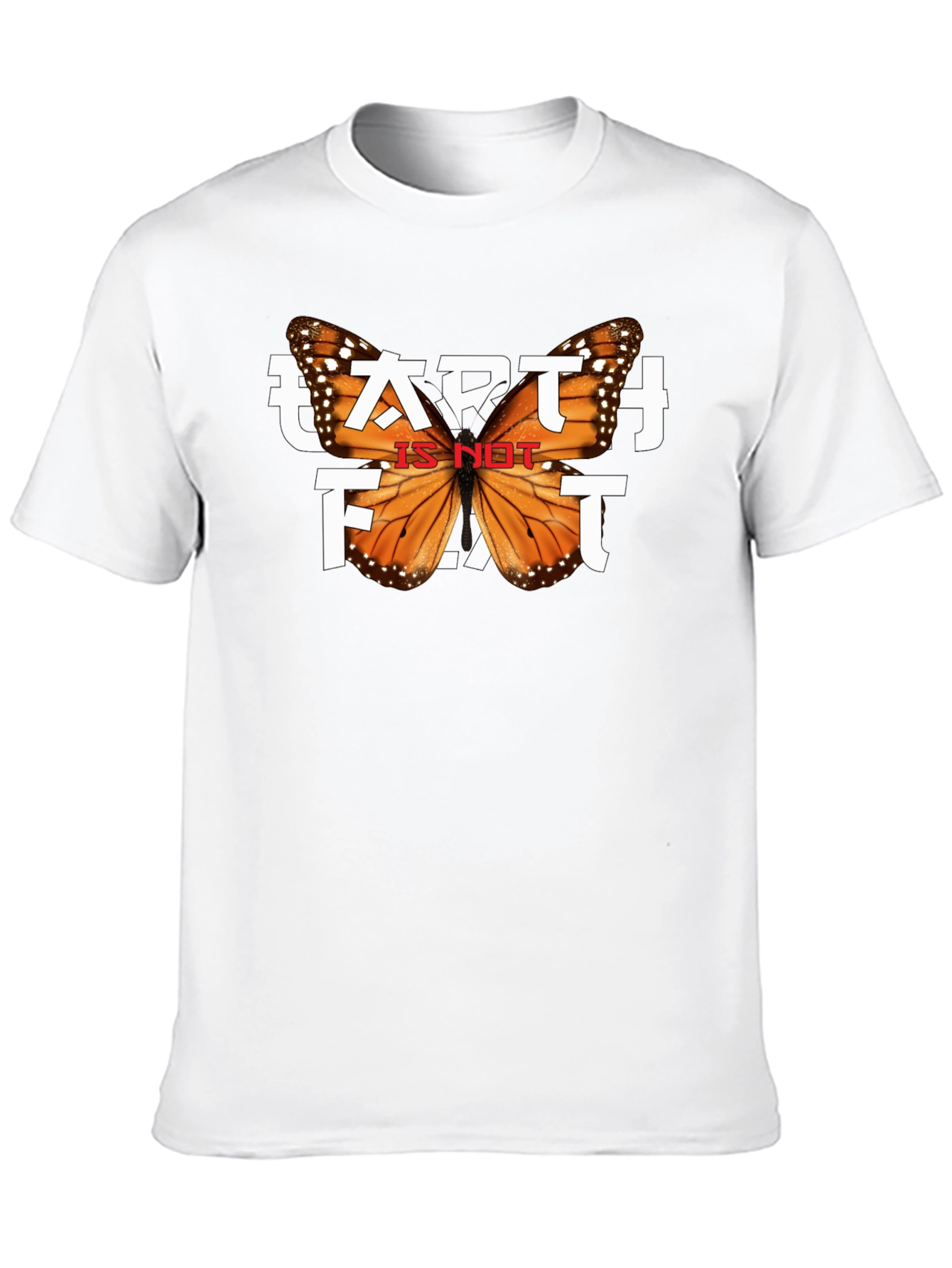 Black Earth is NOT Flat Butterfly Graphic Tee view 10