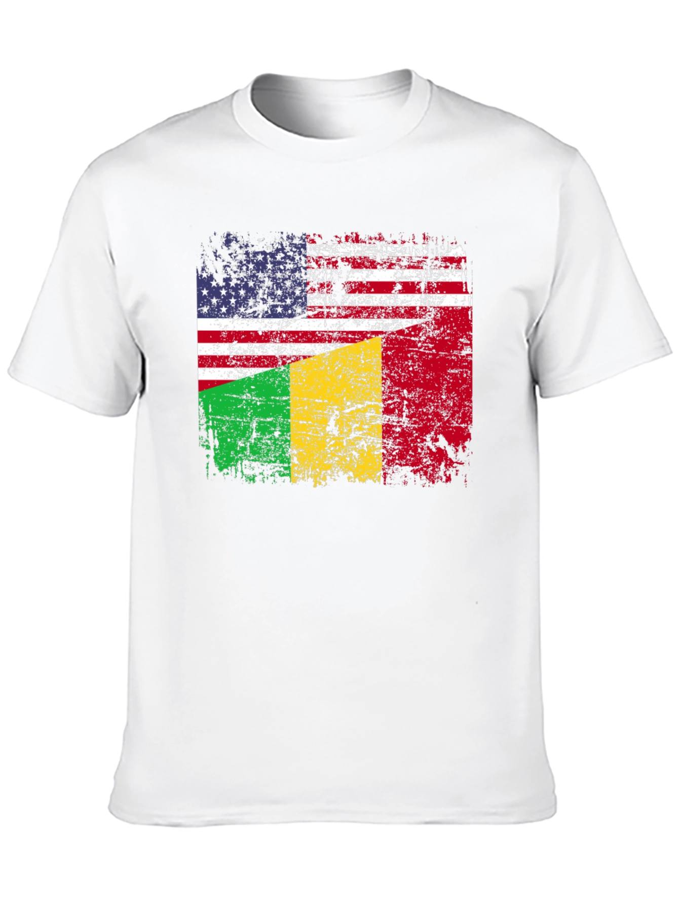 USA & Mali Flag Graphic T-Shirt - 10