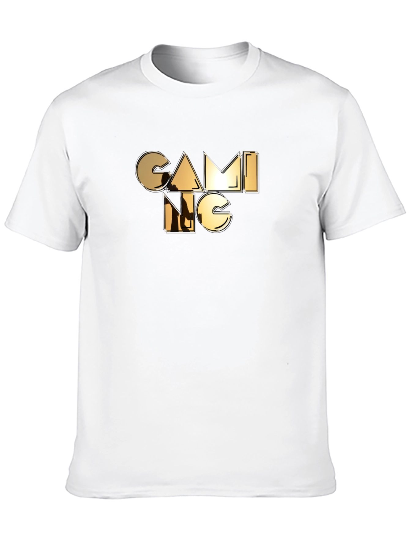 Black Gaming Graphic Tee - Black Cotton Casual Shirt view 10