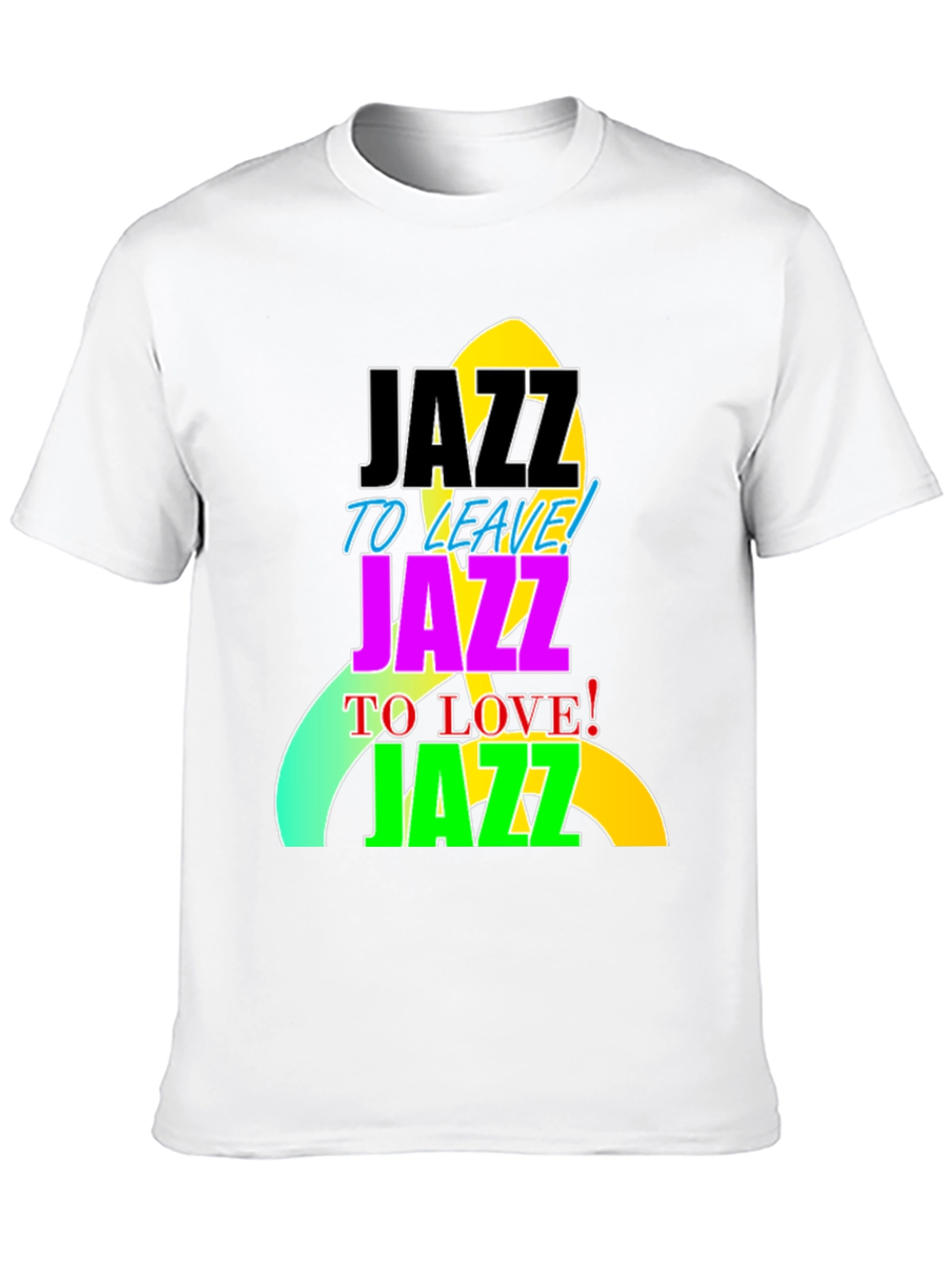 Black Jazz to Leave, Love, Jazz T-Shirt view 10