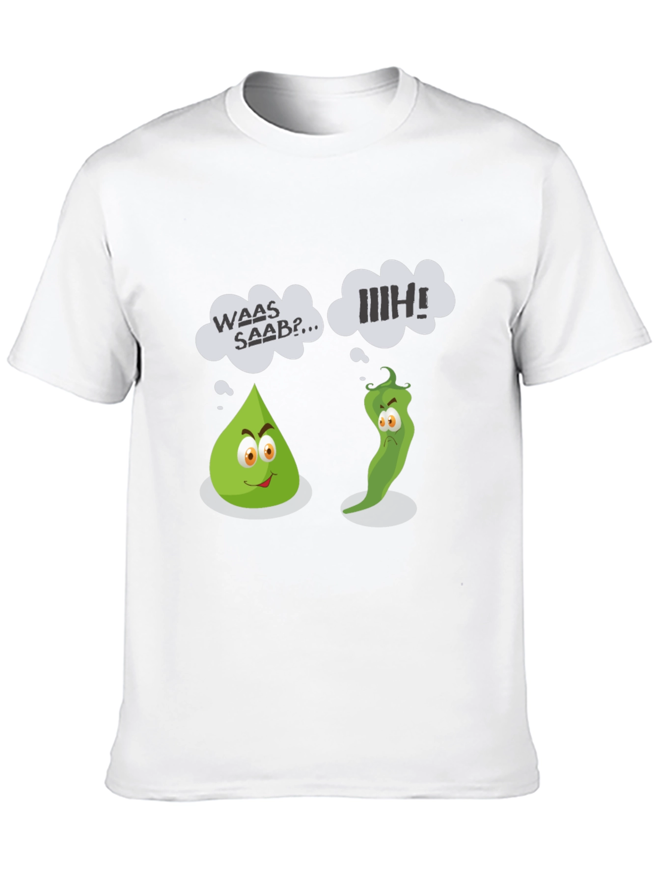 Black Funny Cartoon Vegetables Black T-Shirt view 10