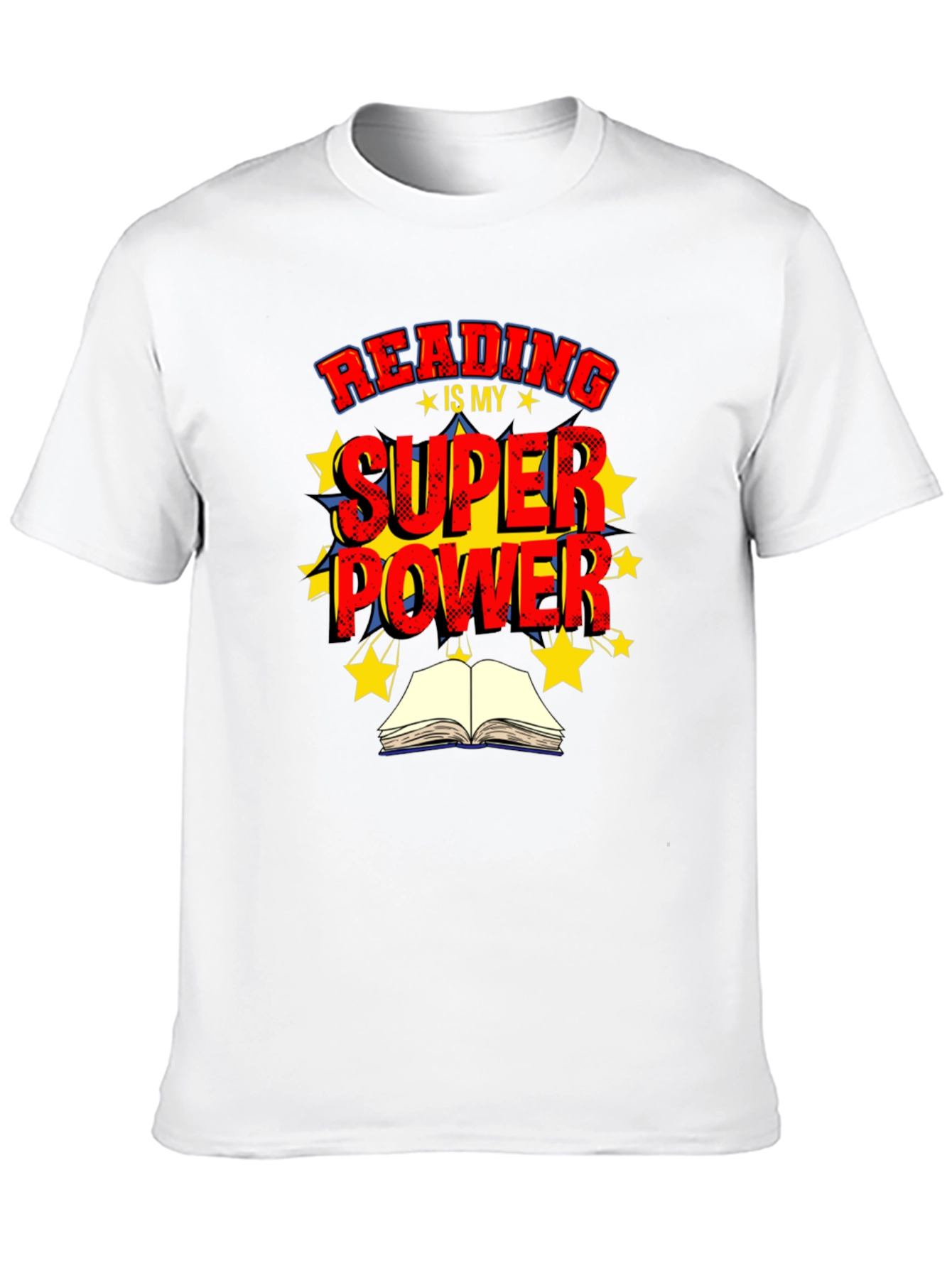 Black Reading is My Superpower Graphic T-Shirt view 10
