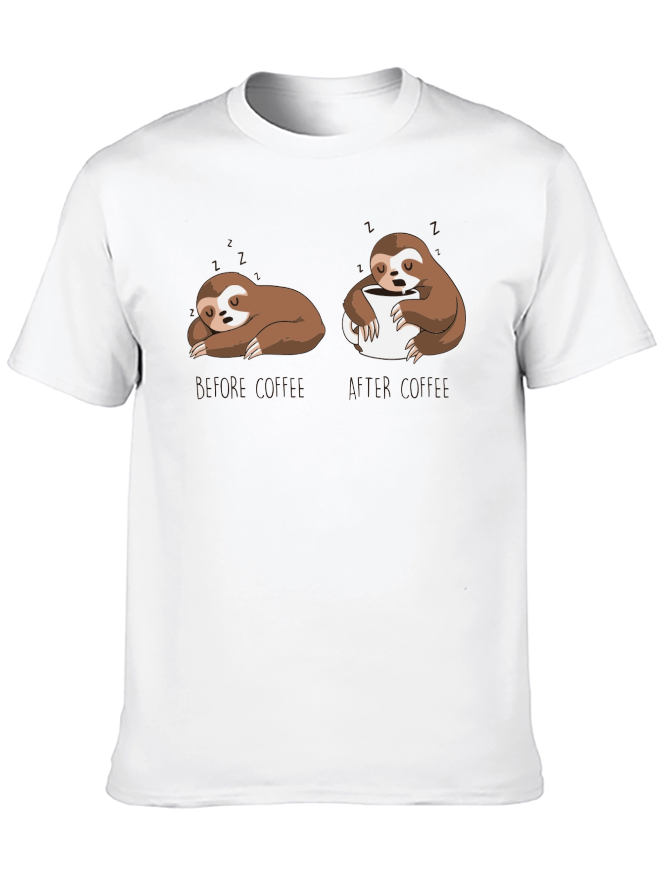 Black Sloth Coffee T-Shirt - Funny Graphic Tee view 10