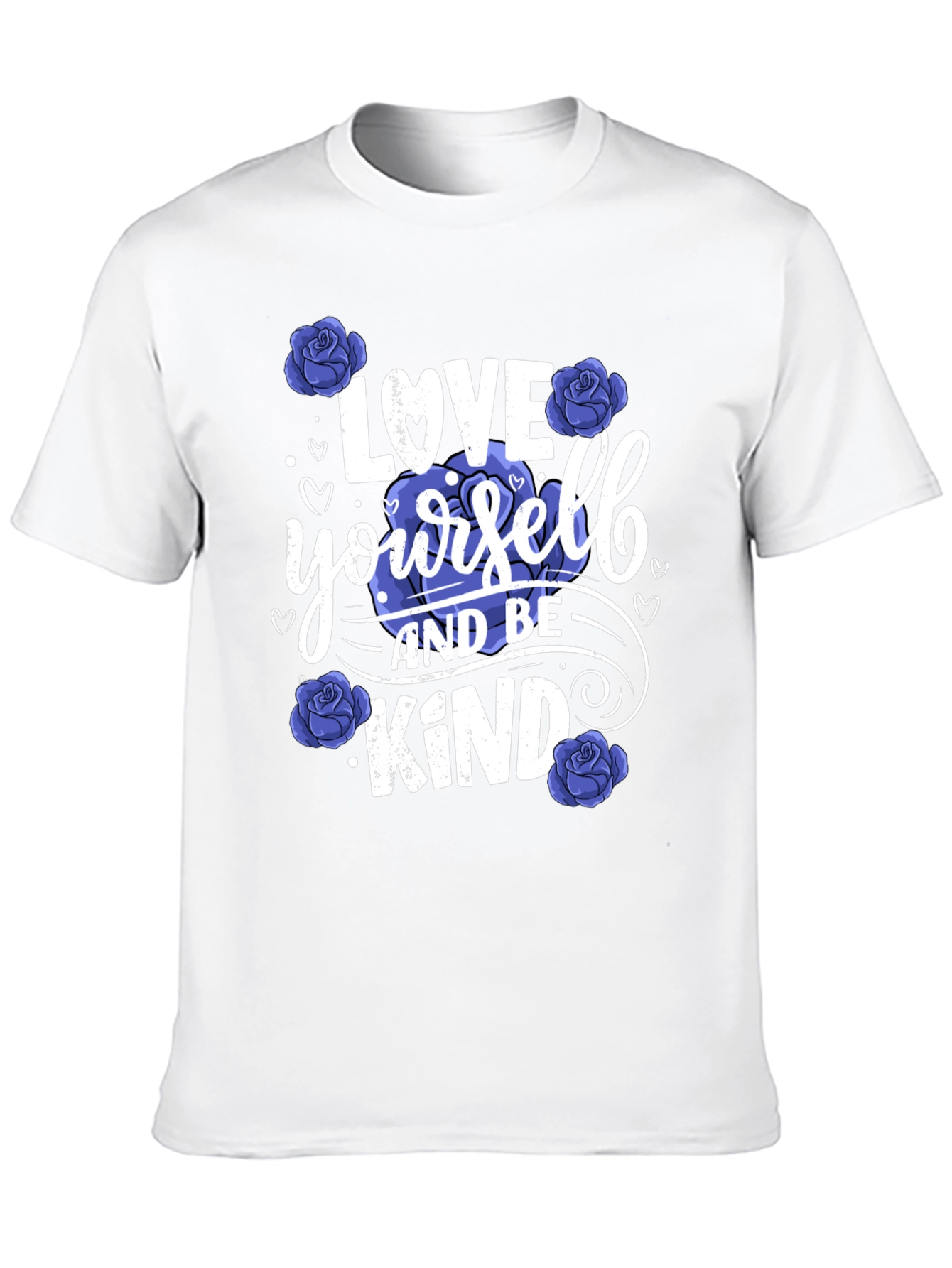 Black Love Yourself & Be Kind Graphic Tee - Floral Design view 10