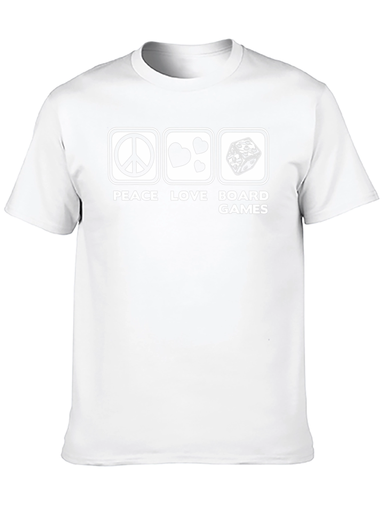 Black Peace Love Board Games T-Shirt view 10