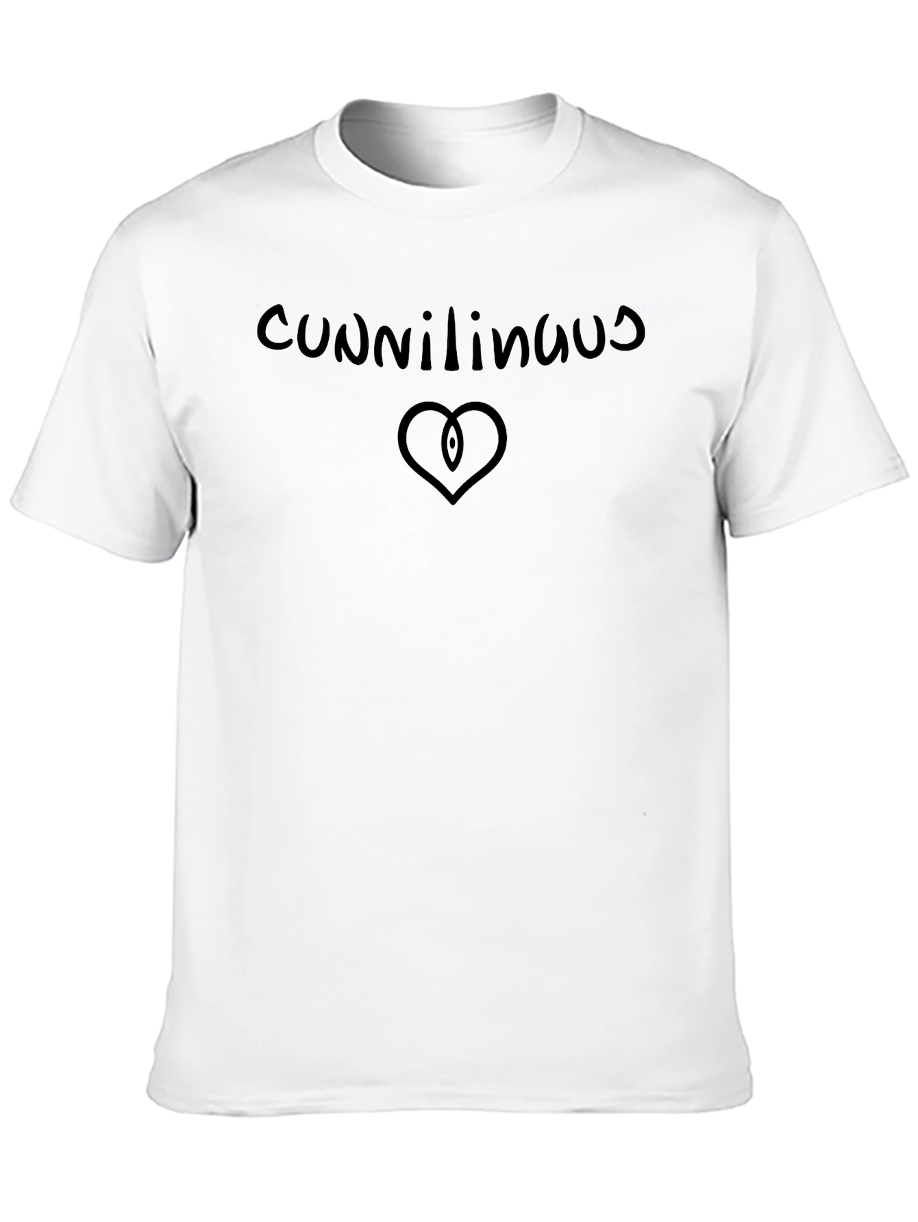 Black Cunnilingus Heart T-Shirt Funny Tee view 10